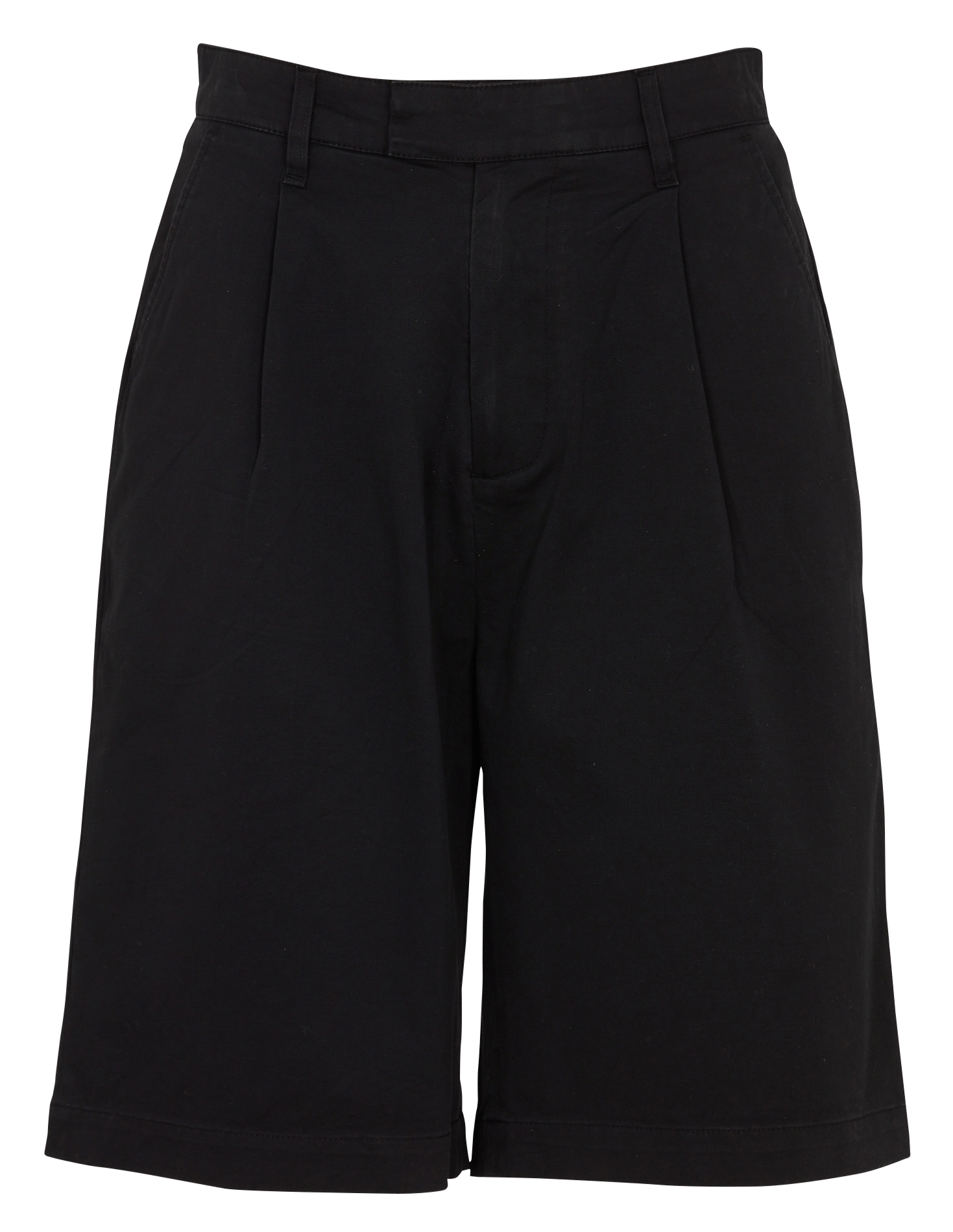 Bermuda droit en coton mélangé LEON & HARPER Noir