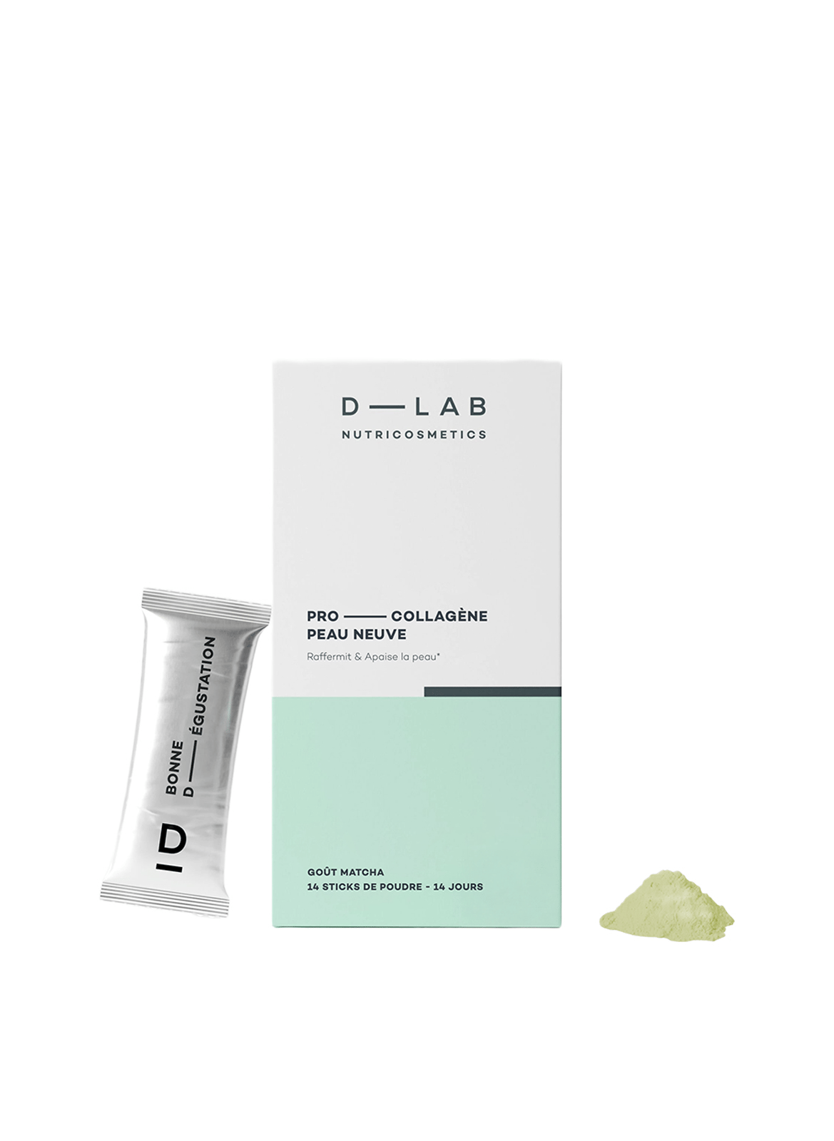 Pro-Collageen Nieuwe Huid Matcha
Verstevigt & Kalmeert de huid D-LAB NUTRICOSMETICS No color