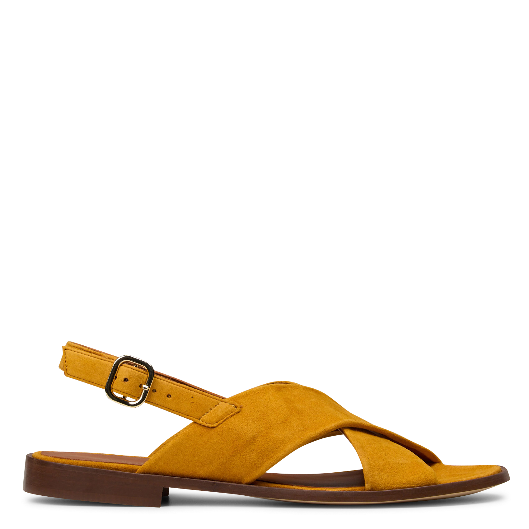 Flache Sandalen mit Riemchen aus Wildleder MAISON TOUFET