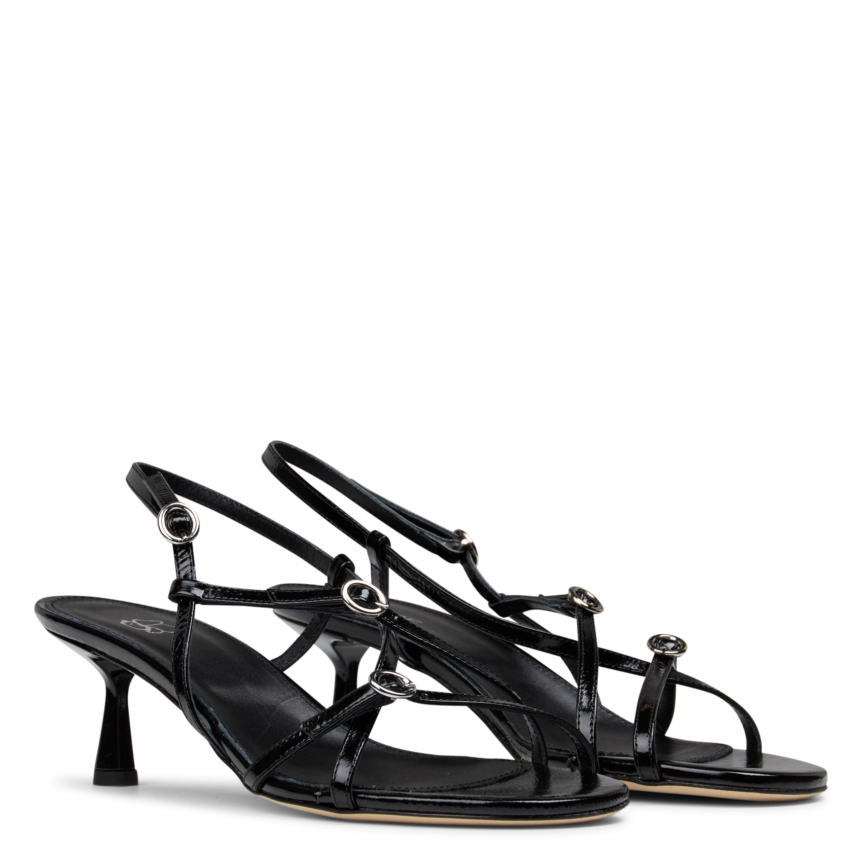 Lackledersandalen mit Absatz ODARE Schwarz