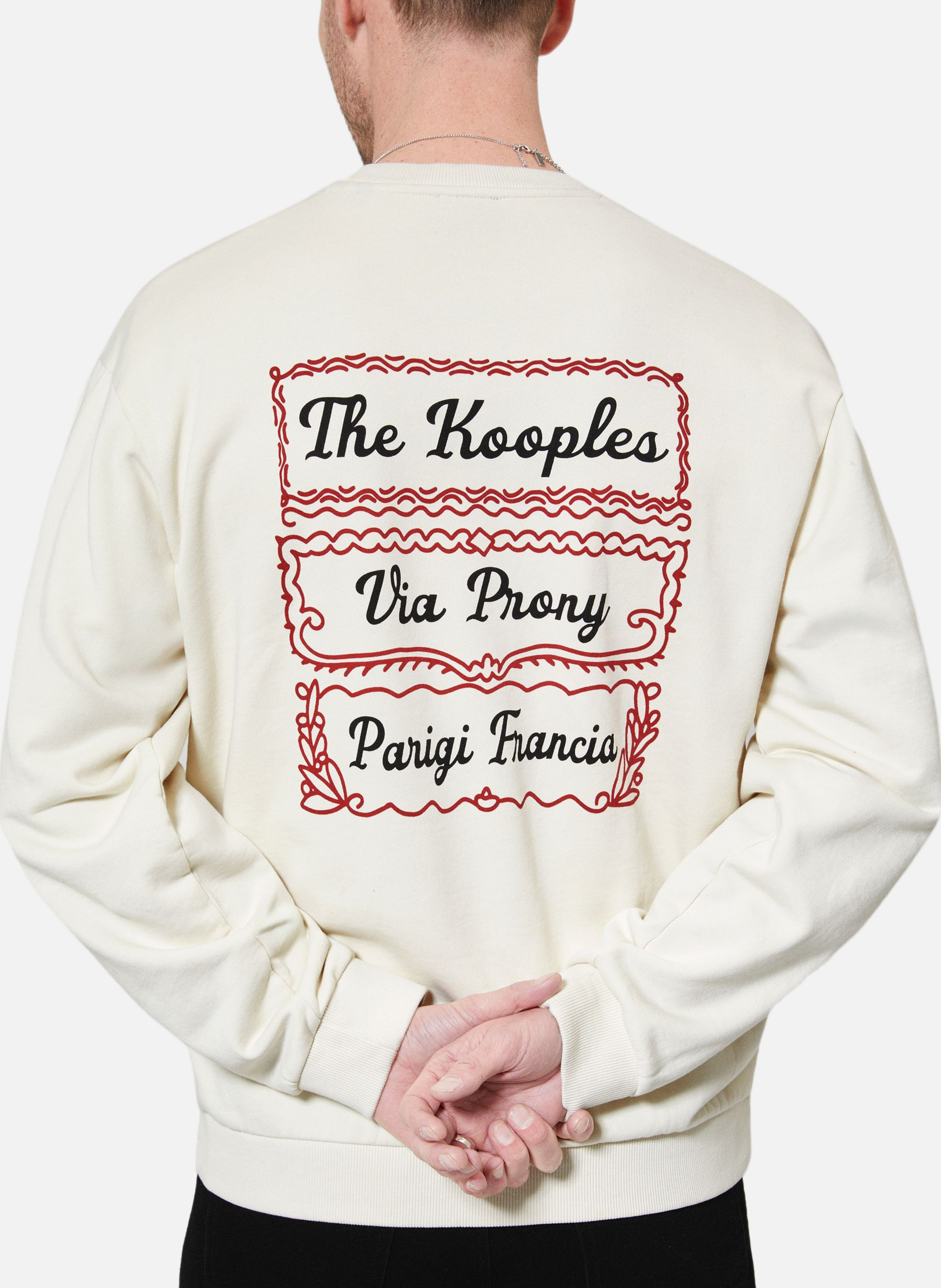 Sweatshirt avec sérigraphie via prony Beige