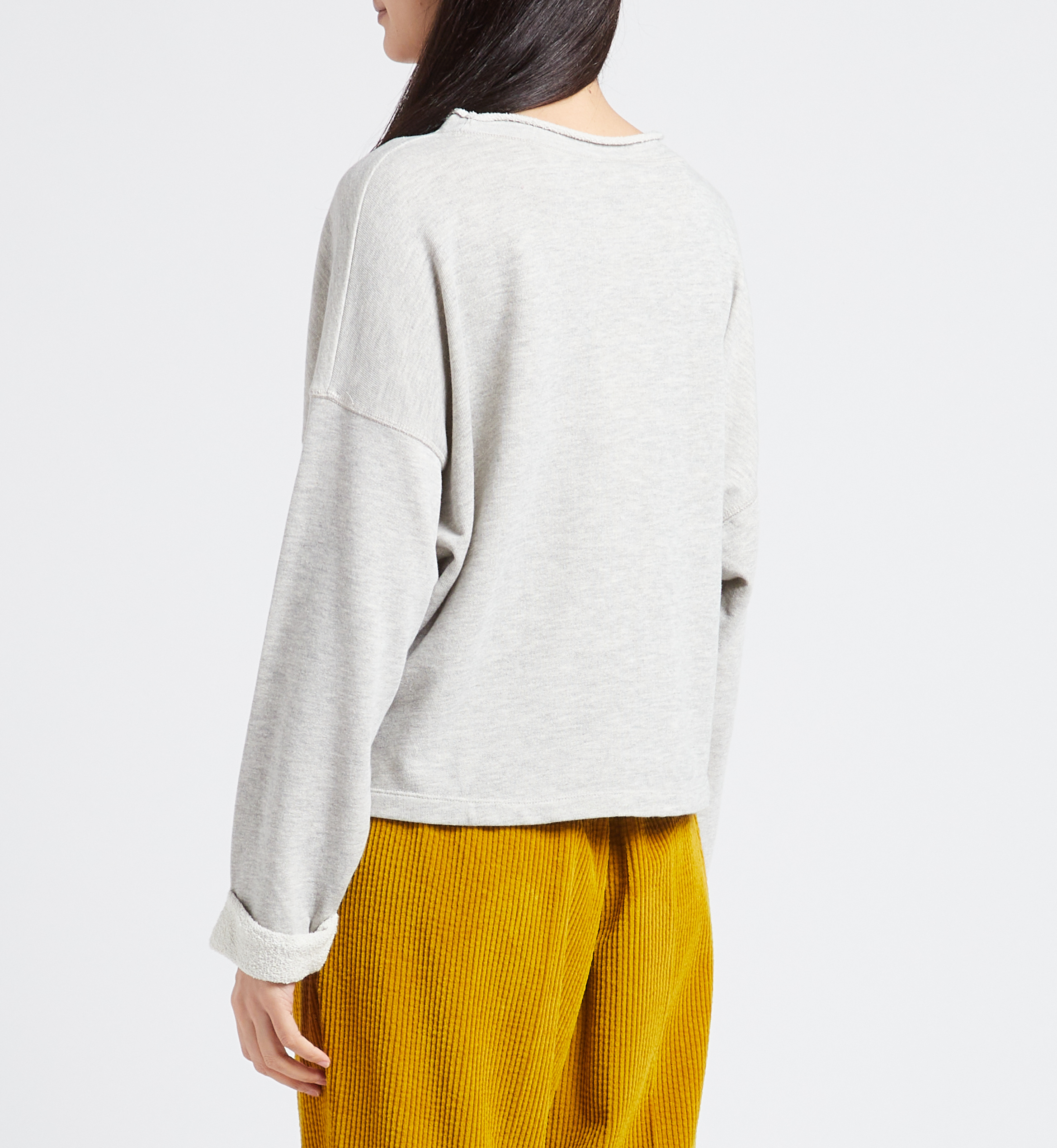 Rundhals-Sweatshirt aus Baumwoll-Mix AMERICAN VINTAGE Grau