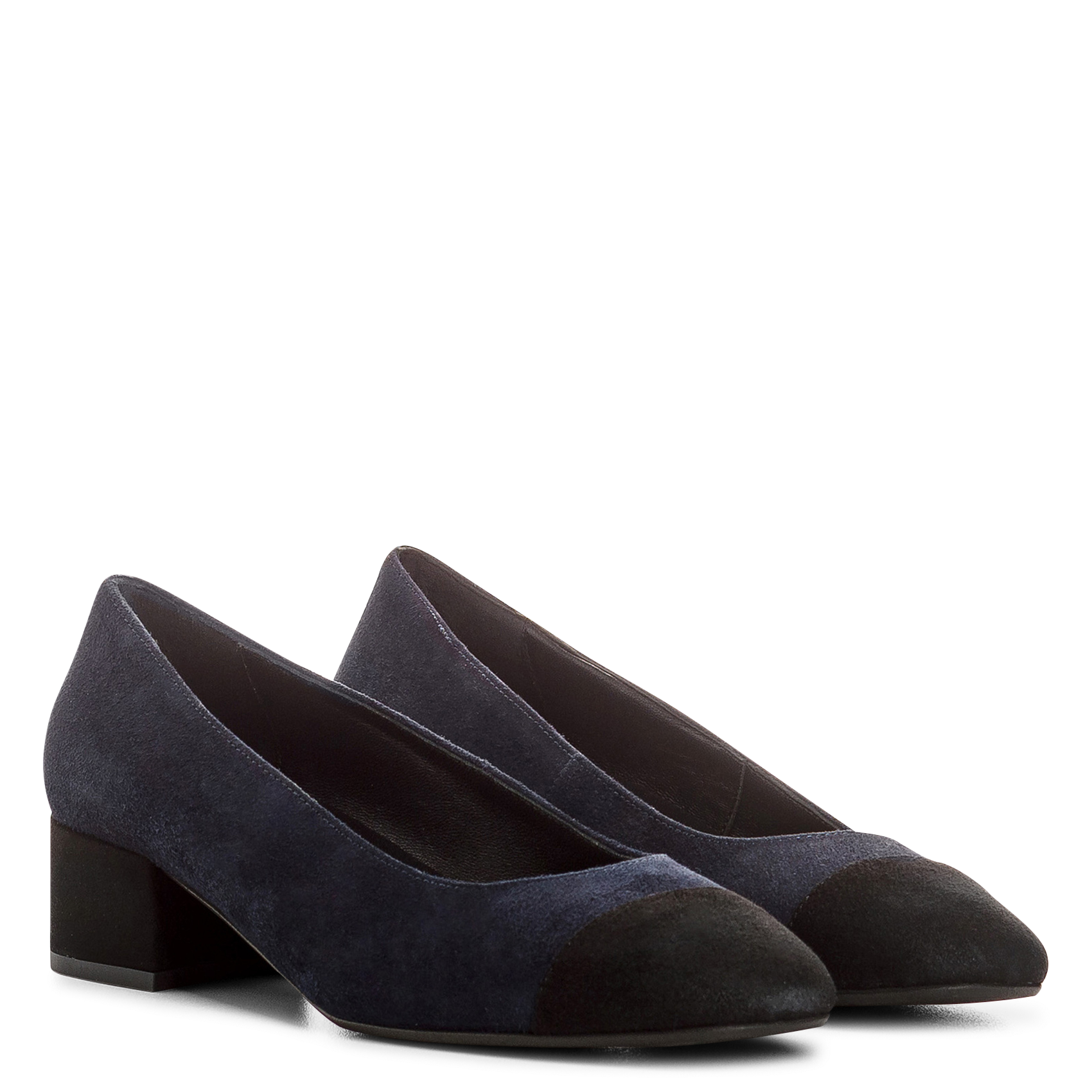 Leather ballet pumps REQINS Blue