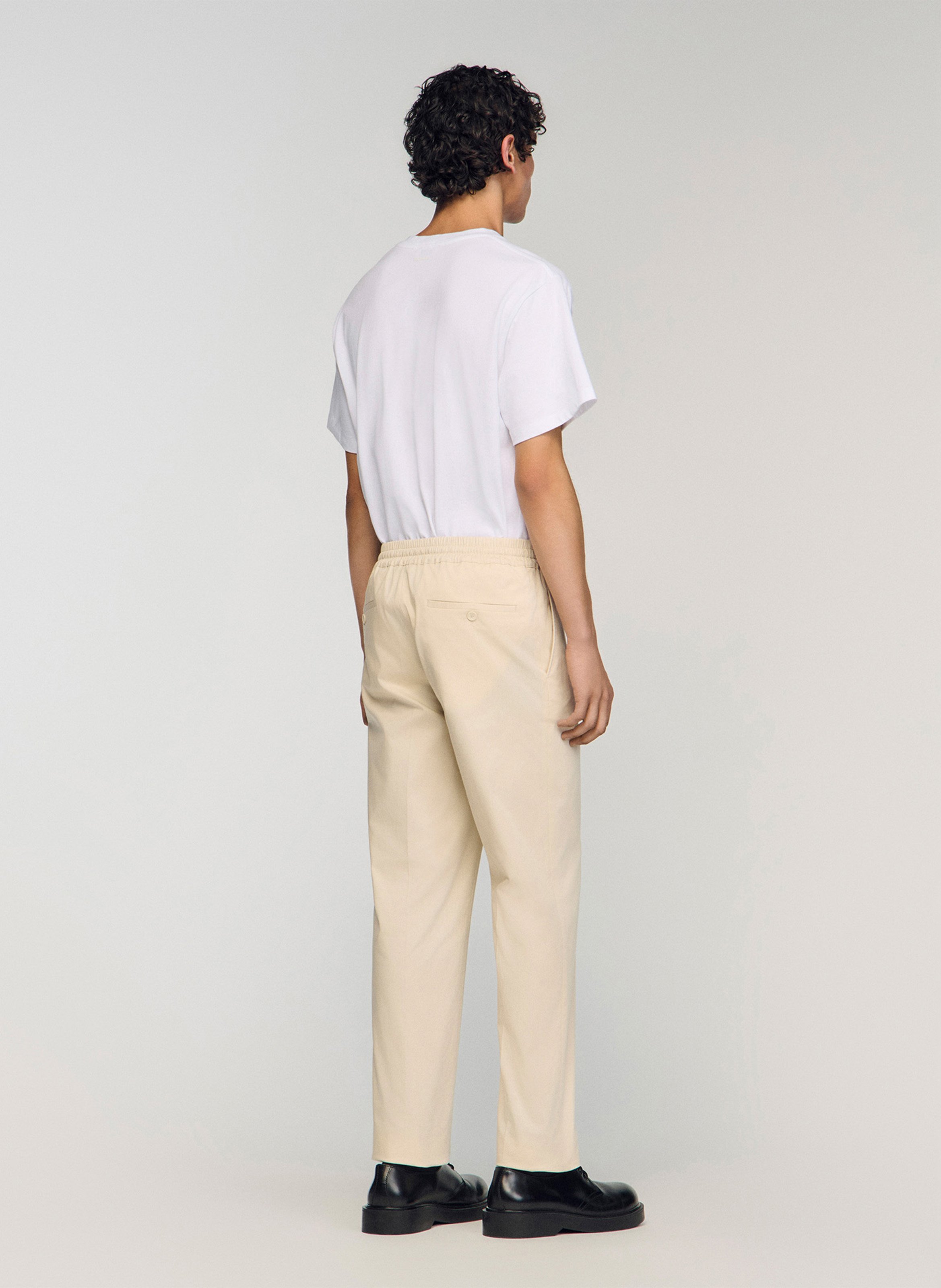 Chino met koordje | katoenblend SANDRO Beige