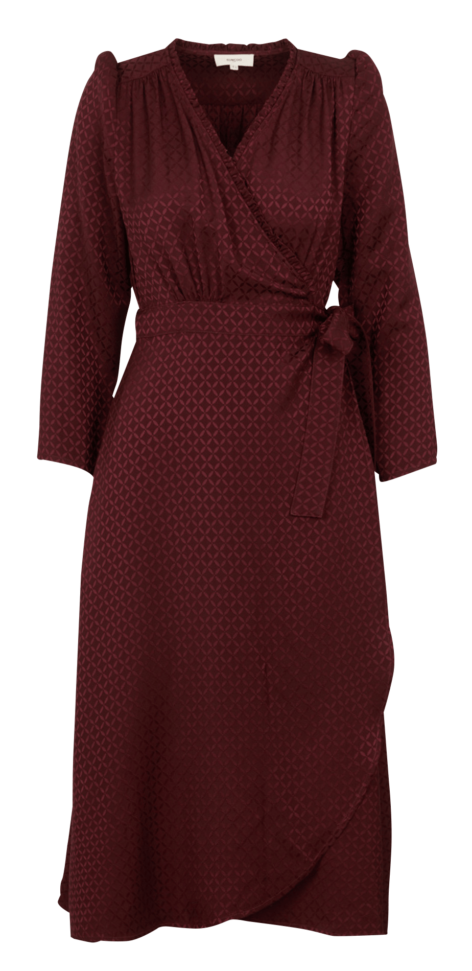 Jacquard midi wrap dress SUNCOO Plums
