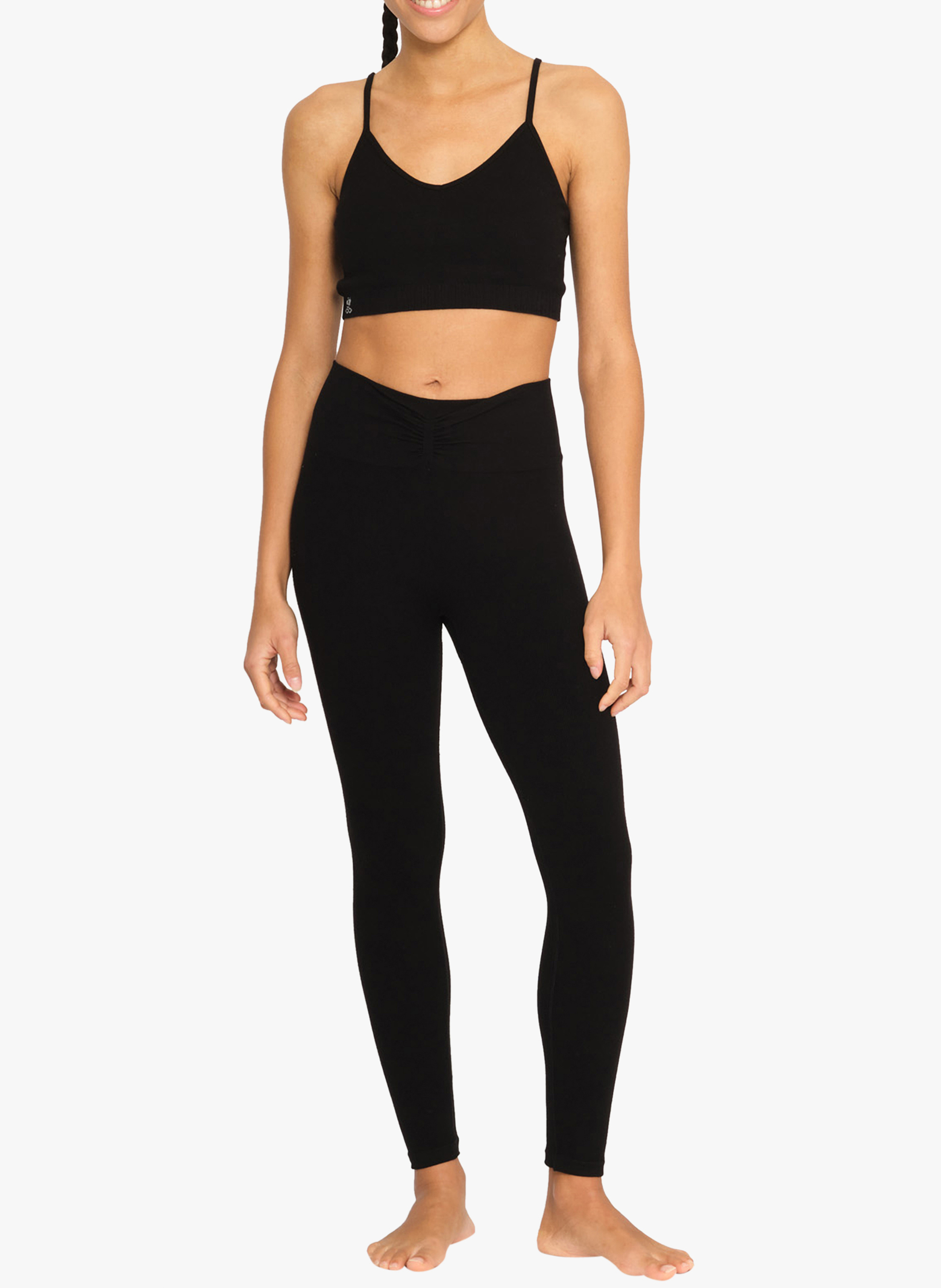 Legging de yoga en fibres de bambou mélangées YOGA SEARCHER Noir