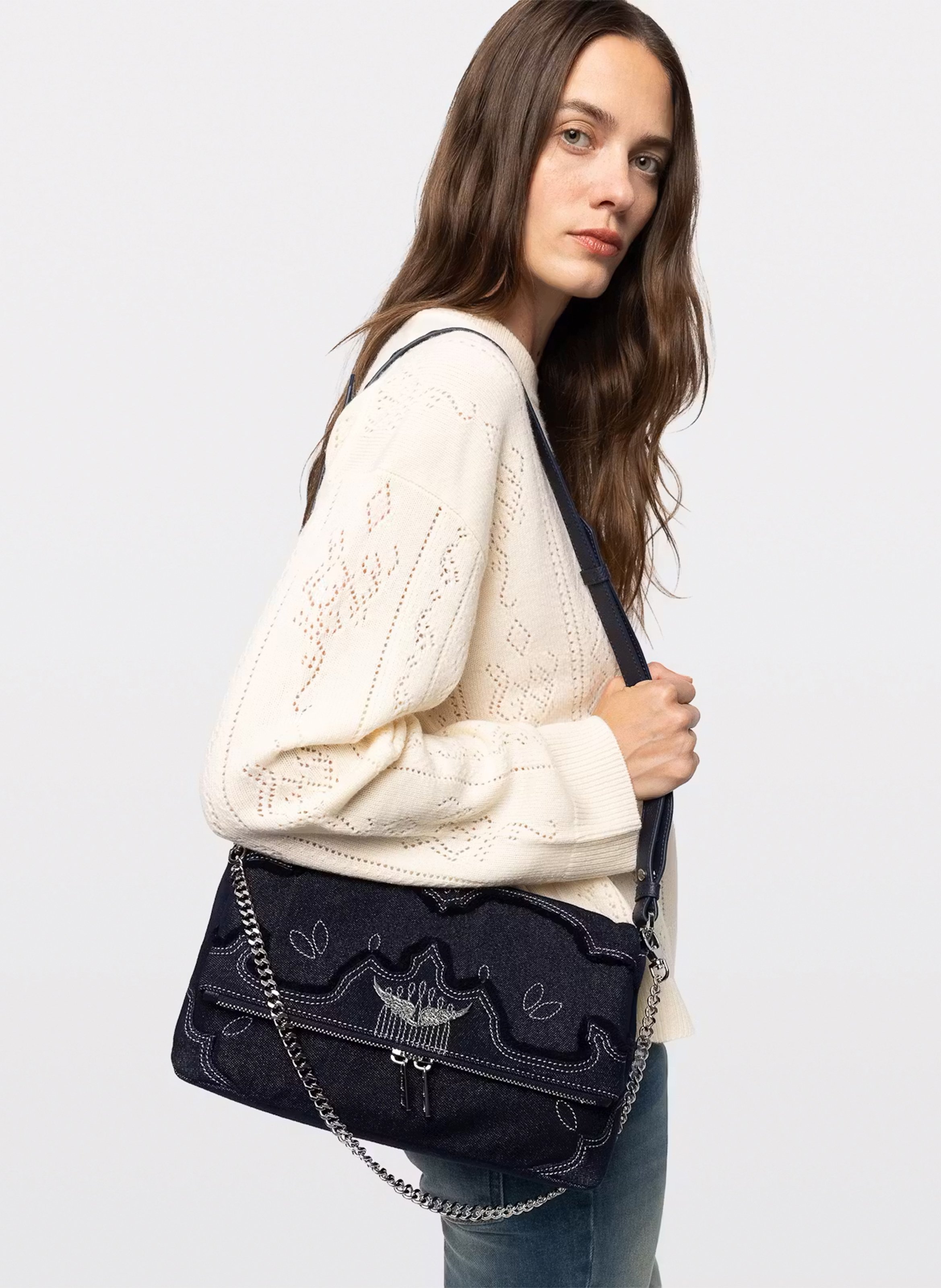 Canvas shoulder bag ZADIG&VOLTAIRE Blue