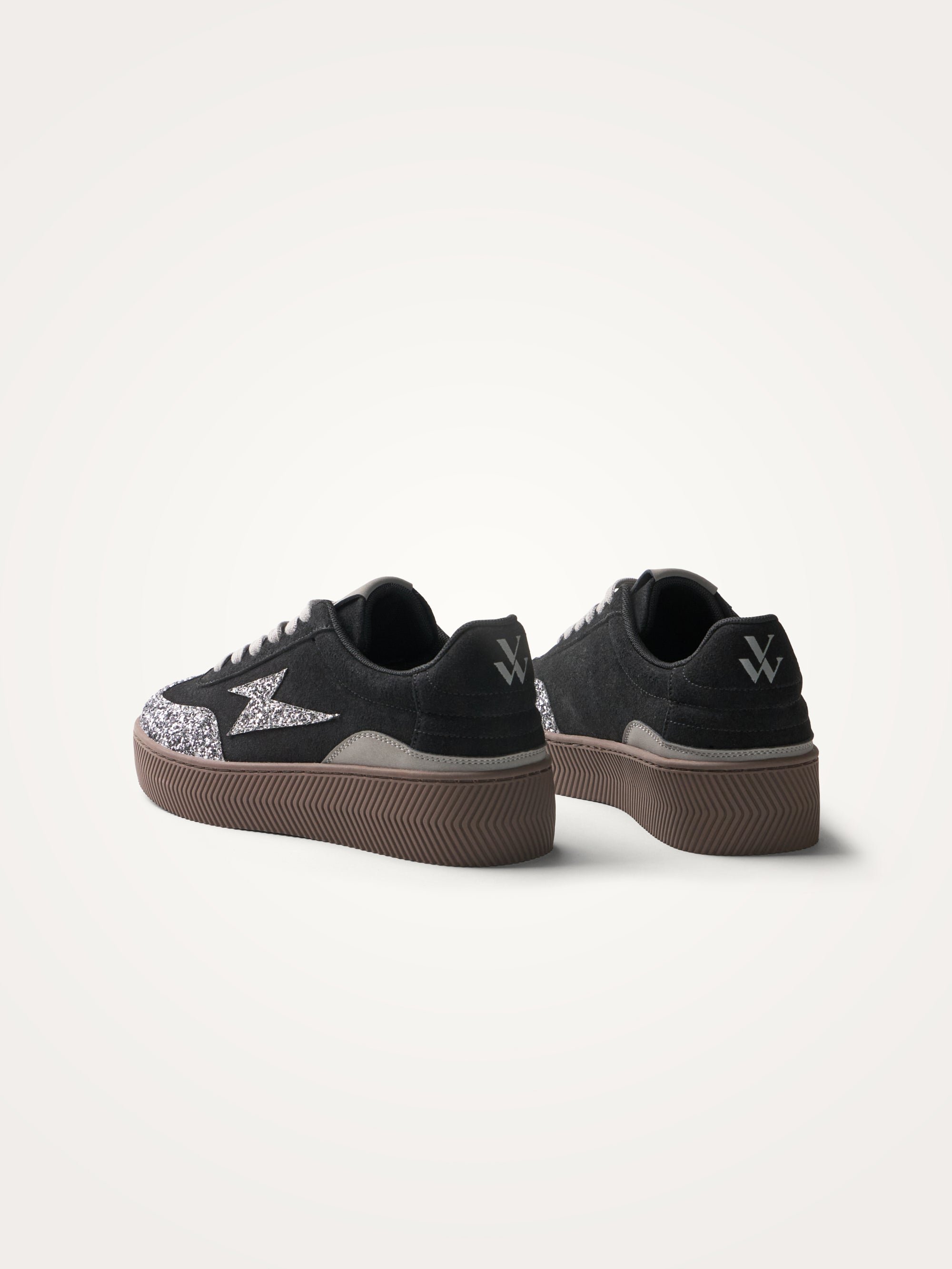 Low-top glitter sneakers VANESSA WU Black