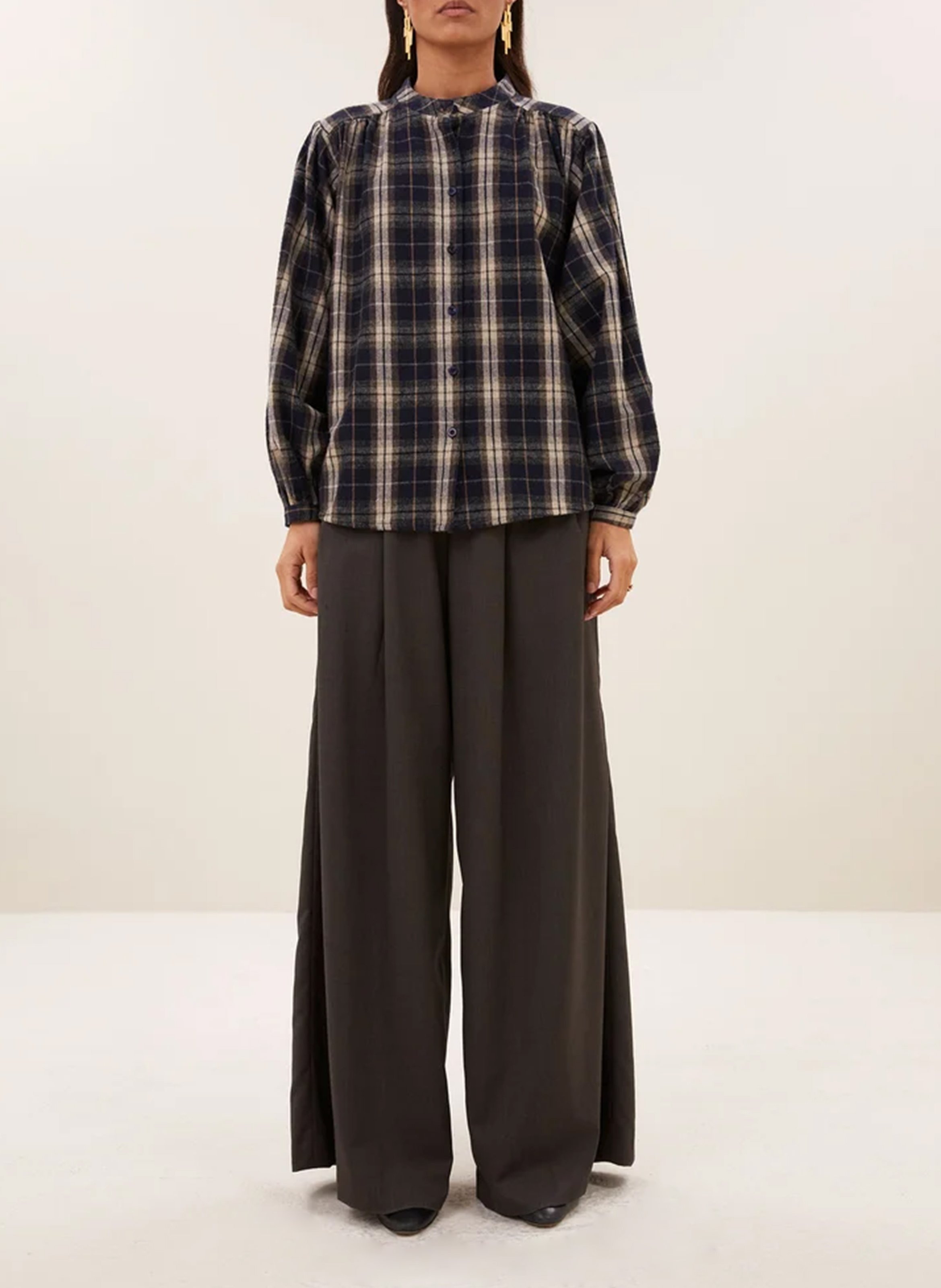 Chemise ample à carreaux BY BAR Blauw