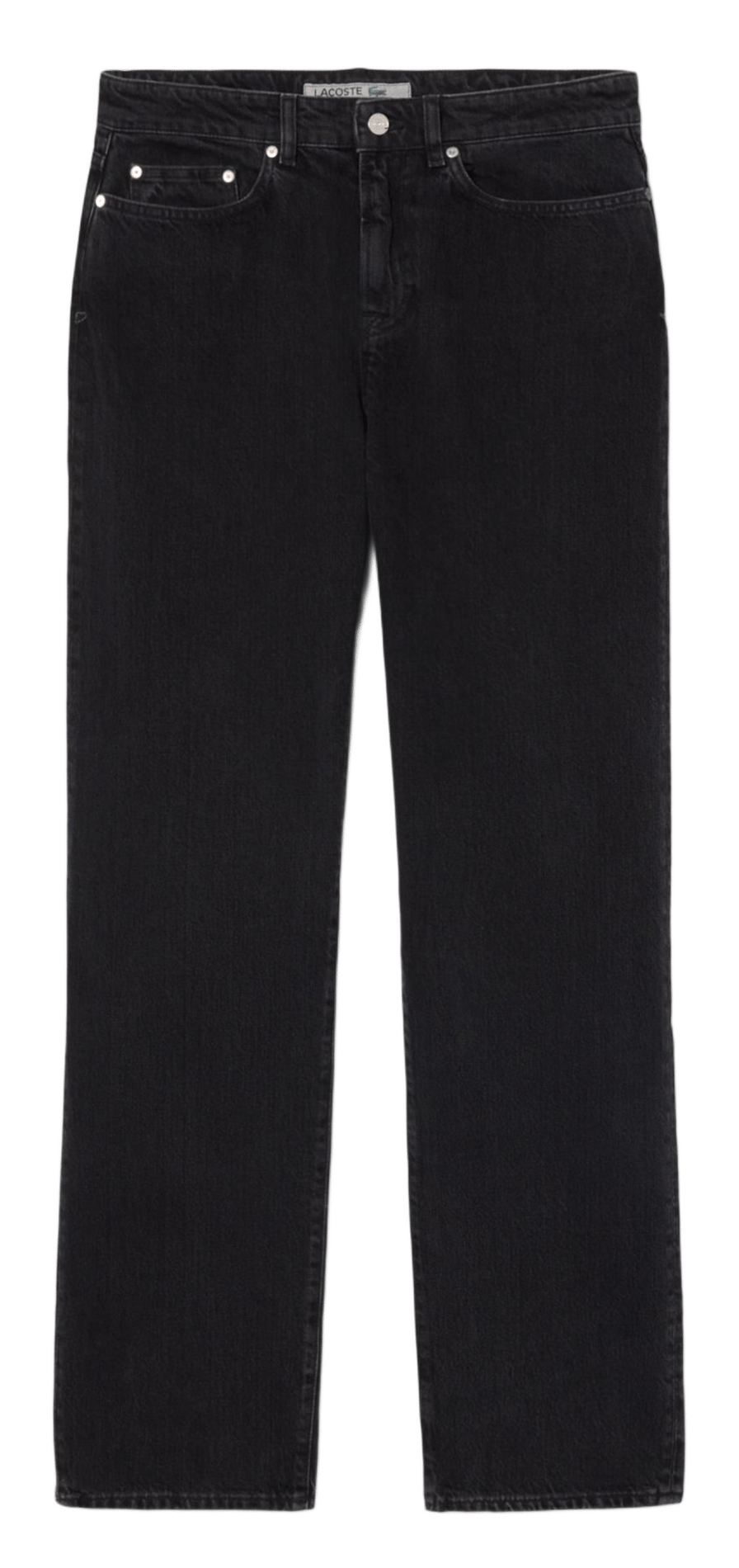 Jean droit en coton LACOSTE Black