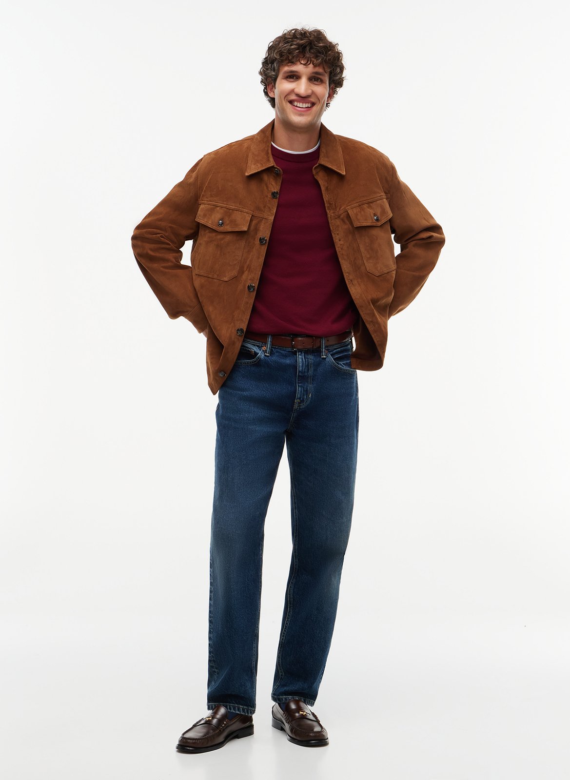 Gebreide trui met ronde hals - katoenblend TOMMY HILFIGER Violet