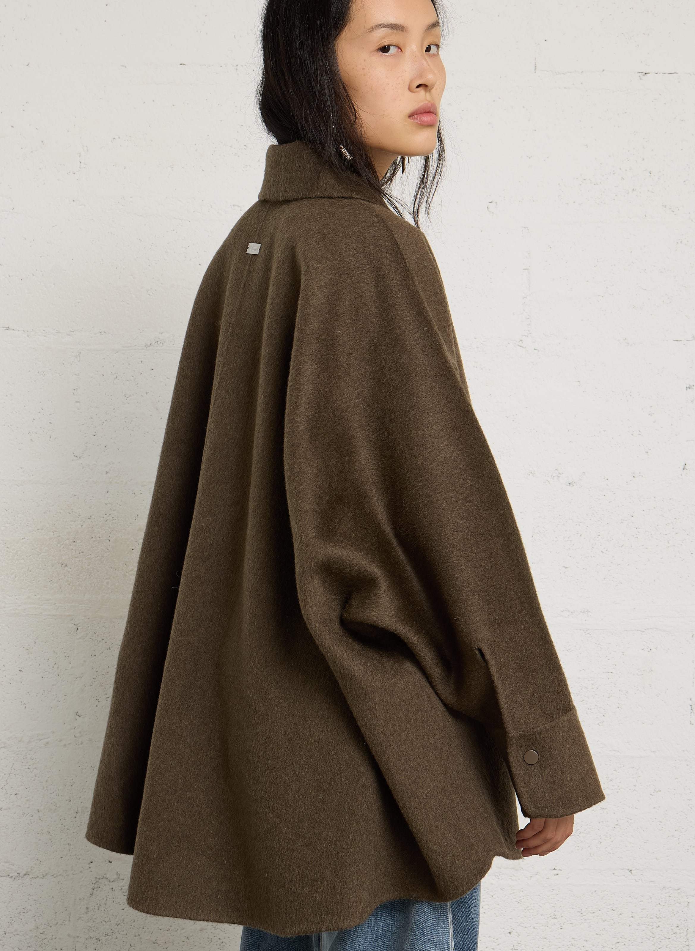 Blouson oversize en laine MARGAUX LONNBERG Kaki