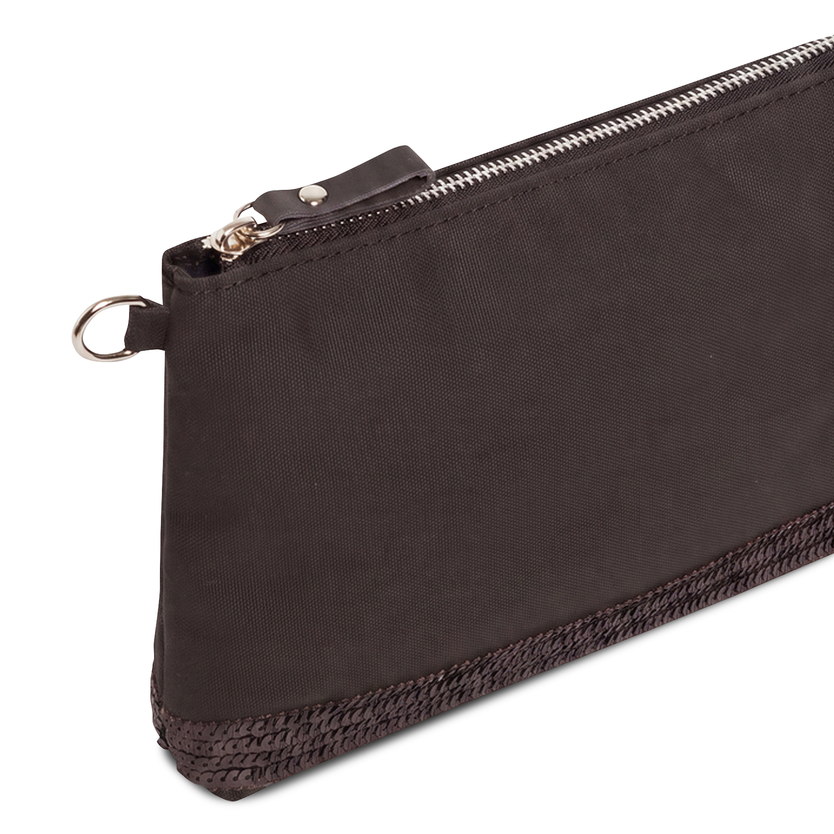 Baumwoll-Clutch mit Pailetten VANESSA BRUNO Braun
