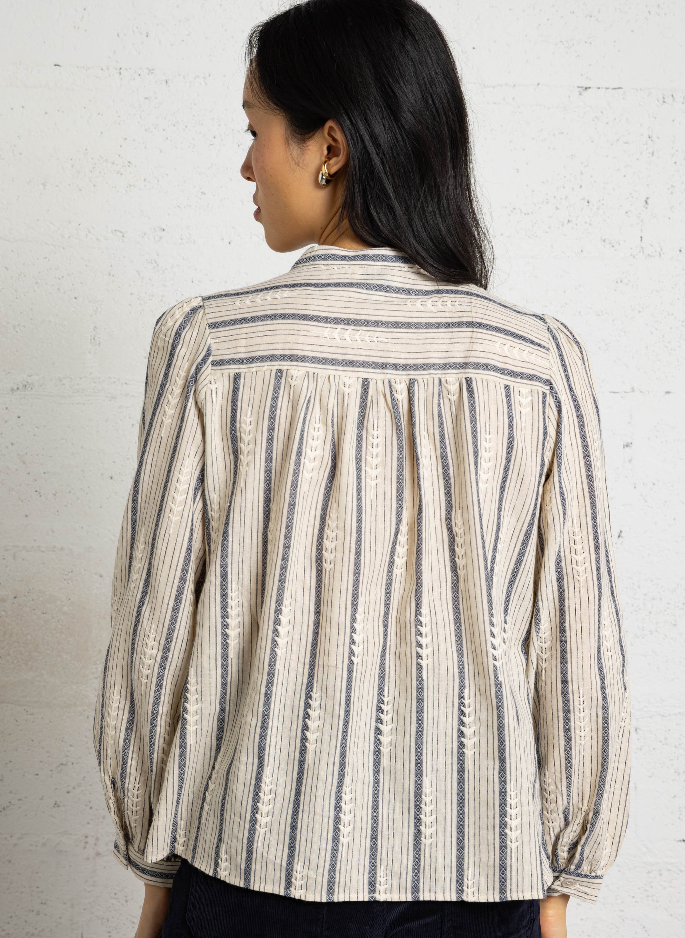 Gerade Bluse mit Baumwollmuster LA PETITE ETOILE Beige