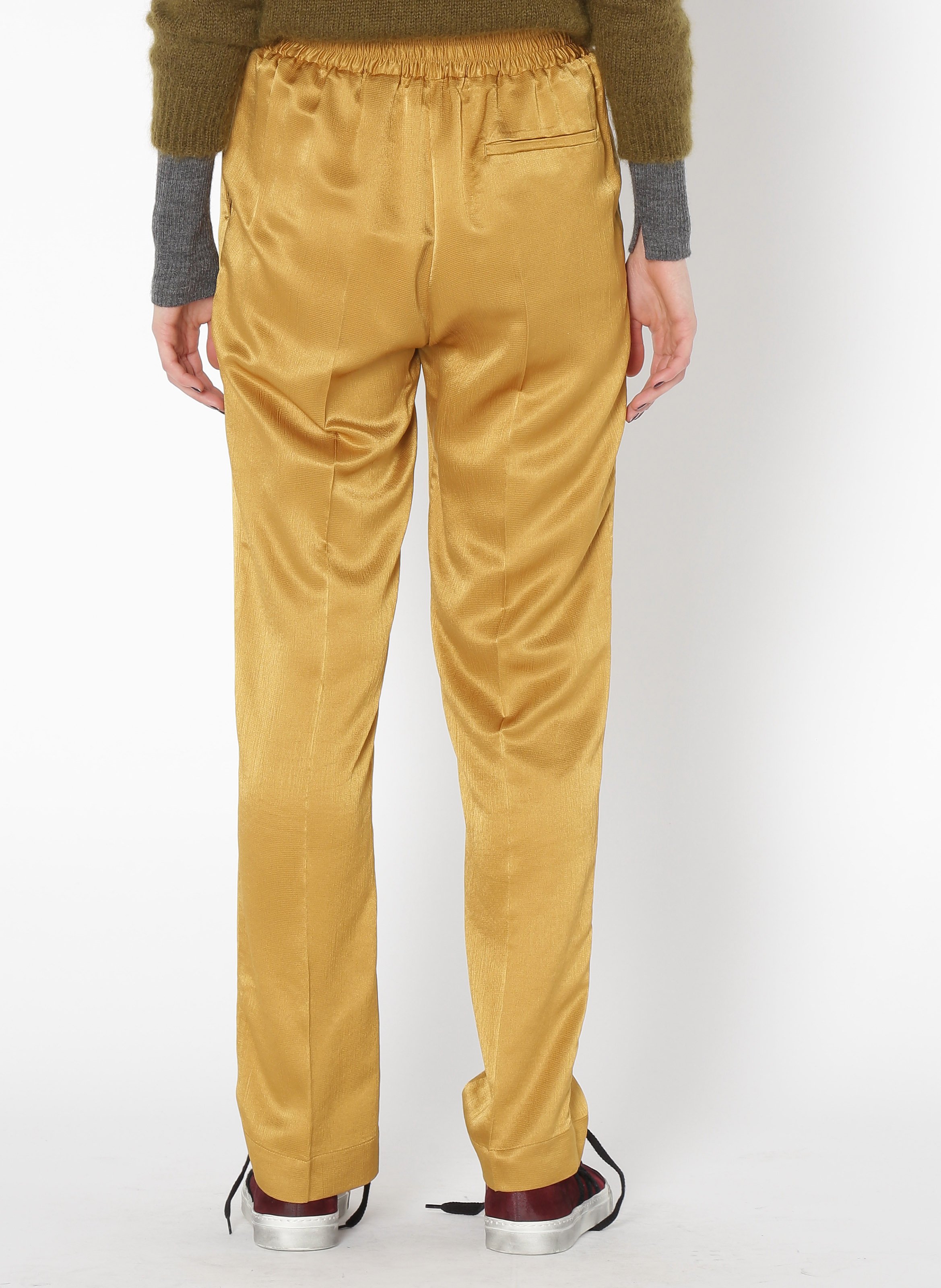 Pantalon droit fluide satiné MOMONI Gris