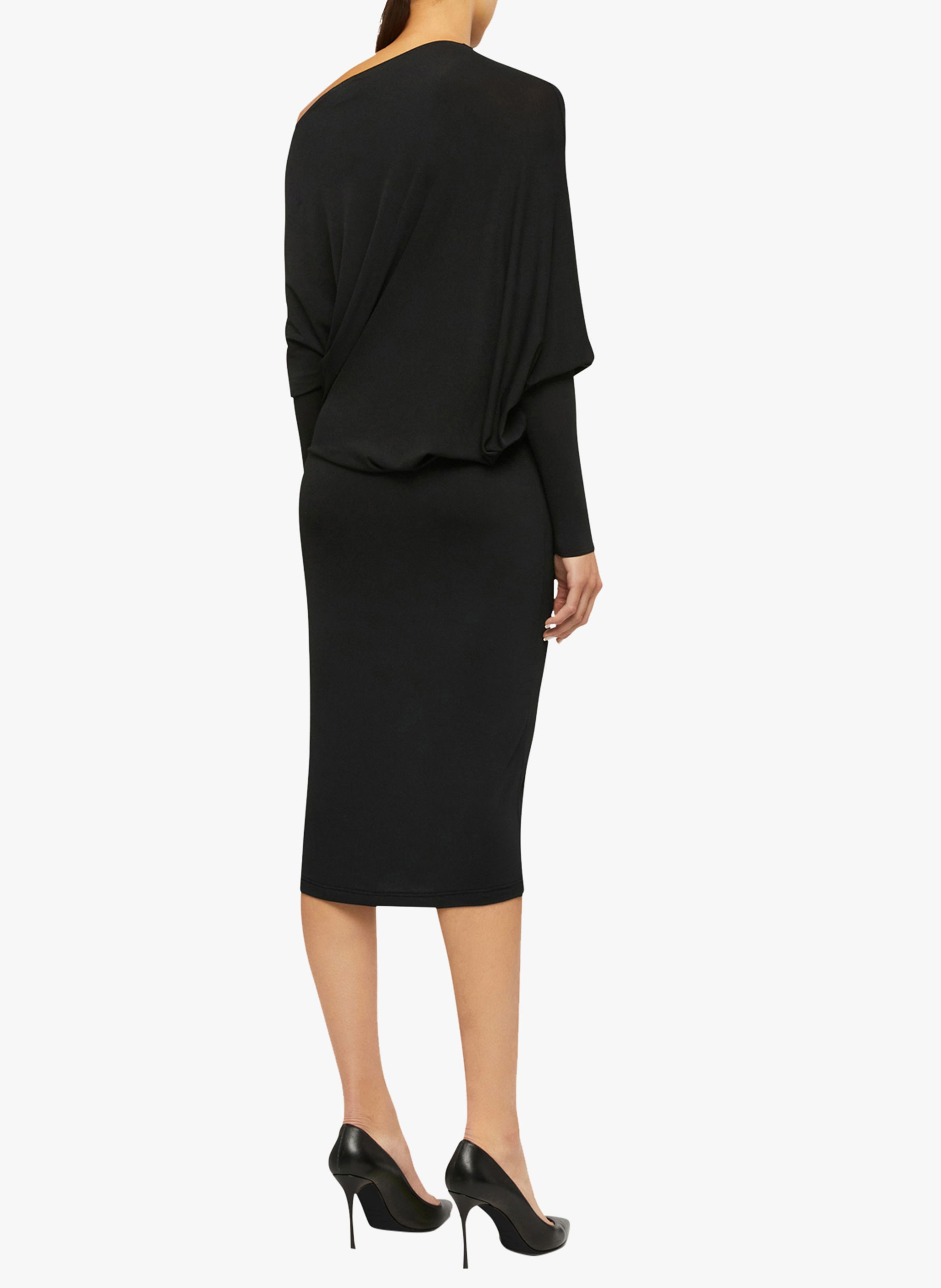 Asymmetric Midi Dress Black Wolford Women Place des Tendances