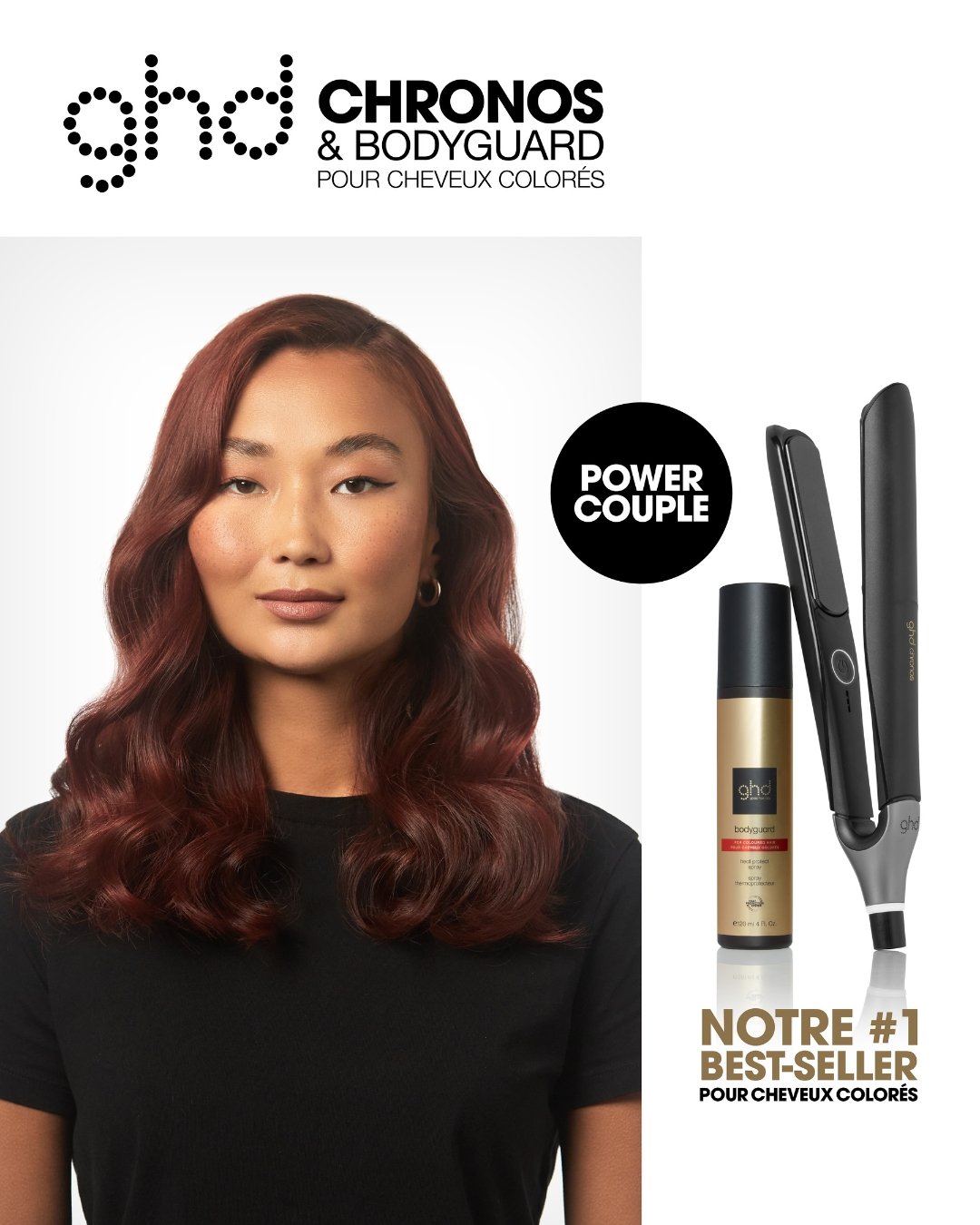 BODYGUARD Thermoprotective spray for coloured hair GHD Noir