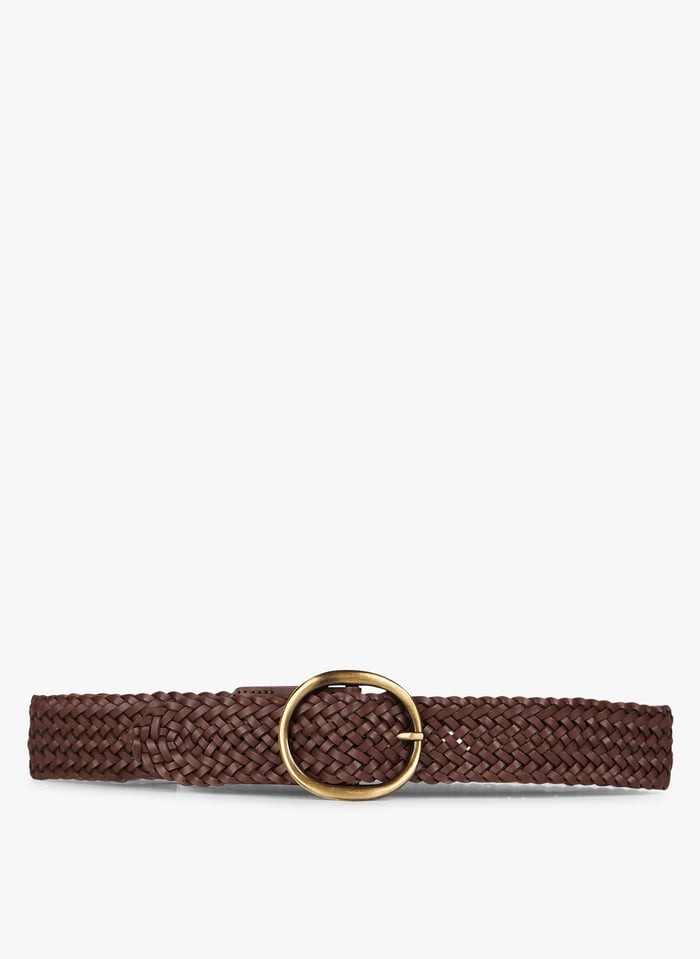 Ceinture Tress e En Cuir Eloise Chocolat Maison 123 Femme