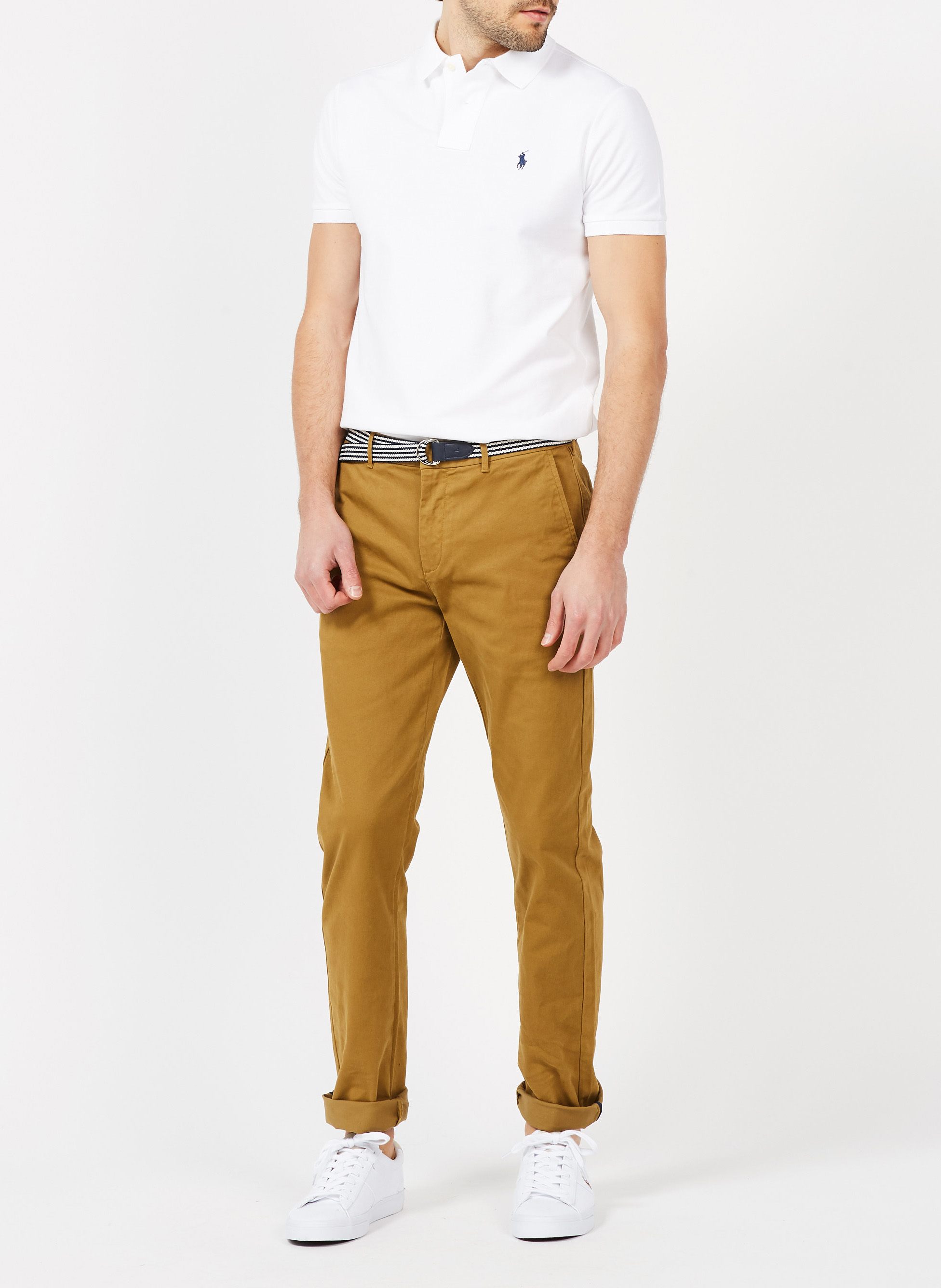 Poloshirt aus Baumwoll-Piqué, Slim Fit POLO RALPH LAUREN Weiss