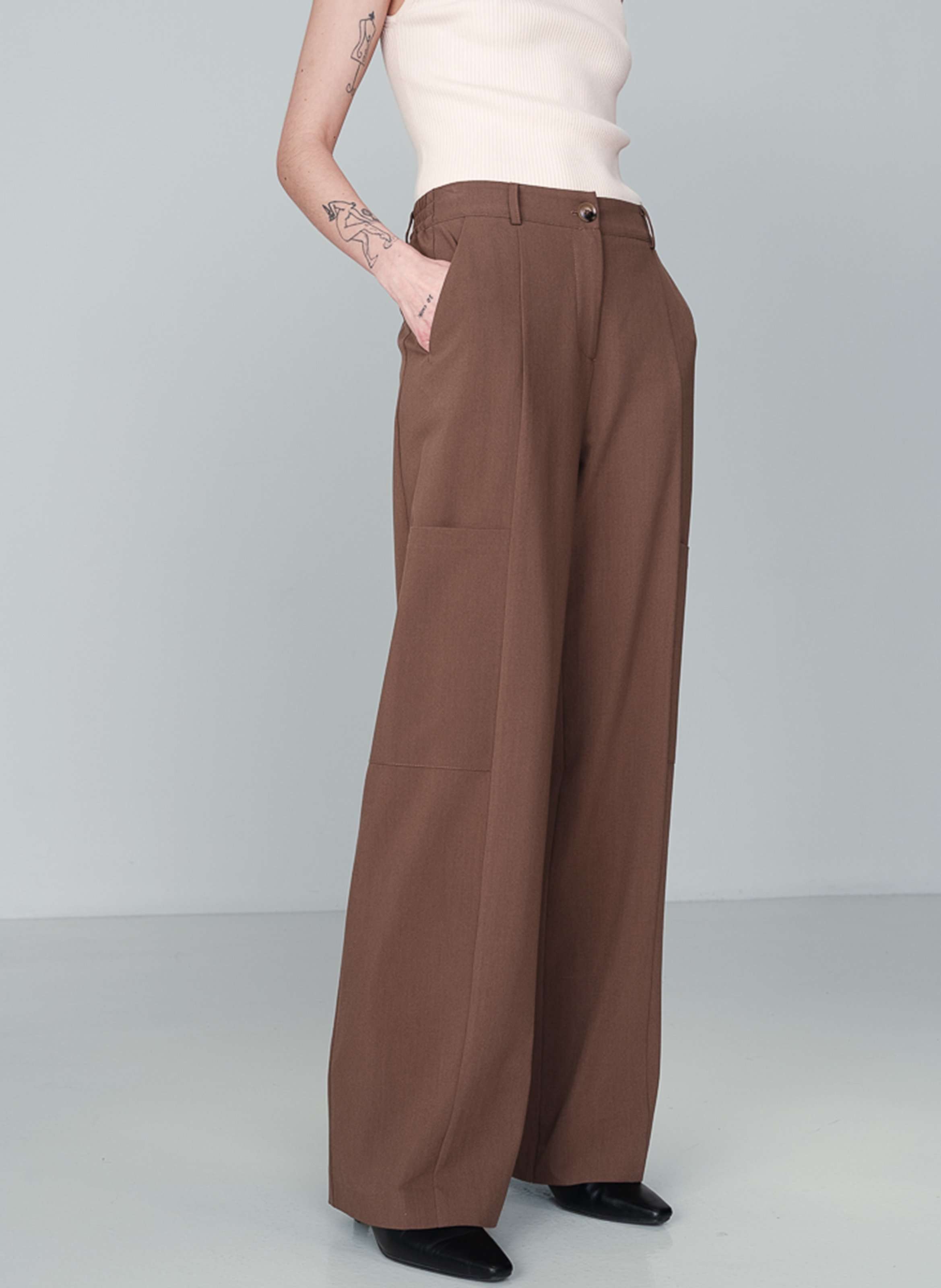 Wide trousers GRACE ET MILA Brown
