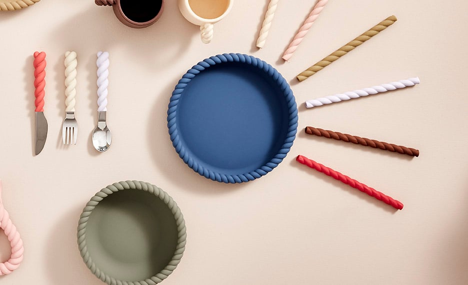 Assiette et bol OYOY LIVING DESIGN Bleu