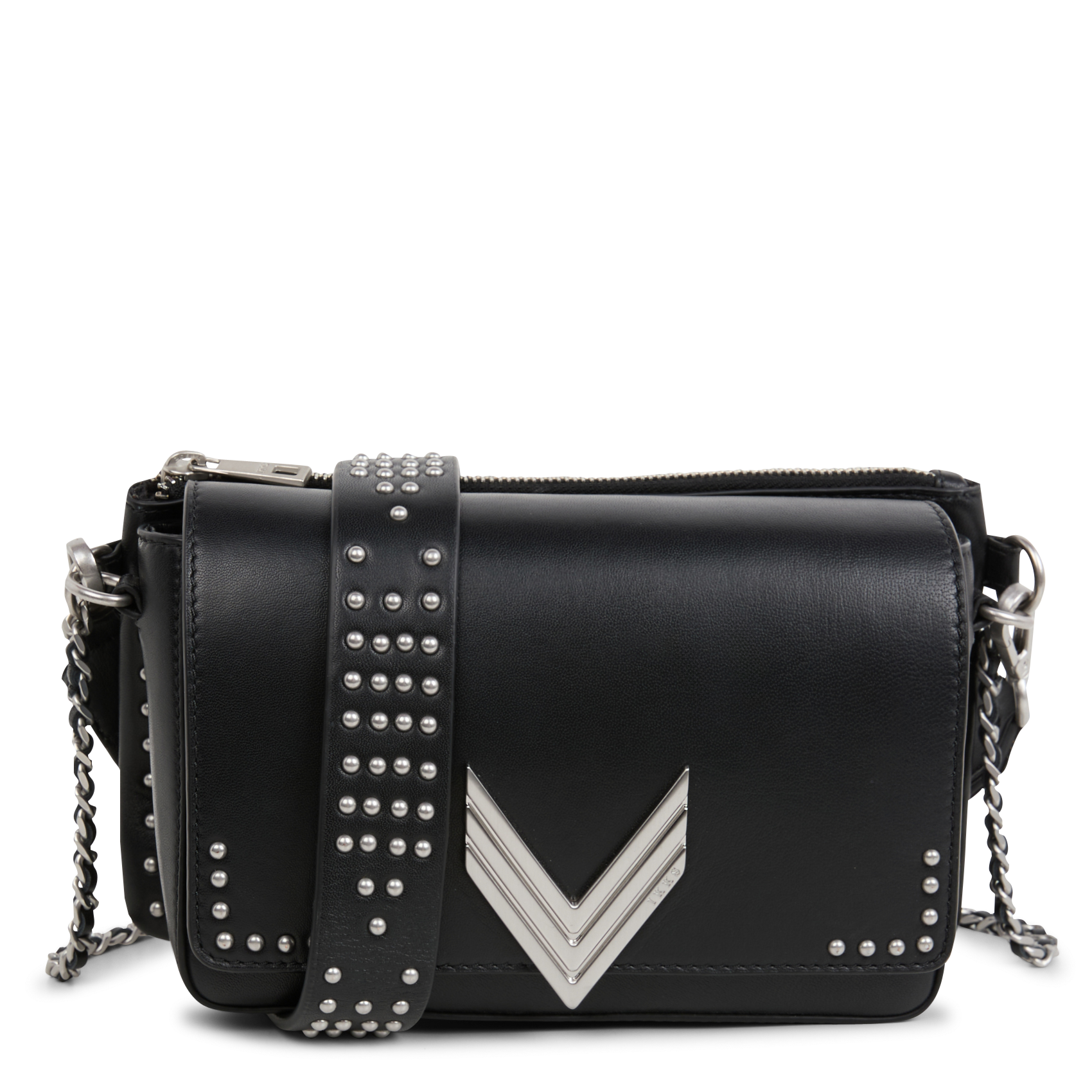 Dori leather shoulder bag IKKS Black