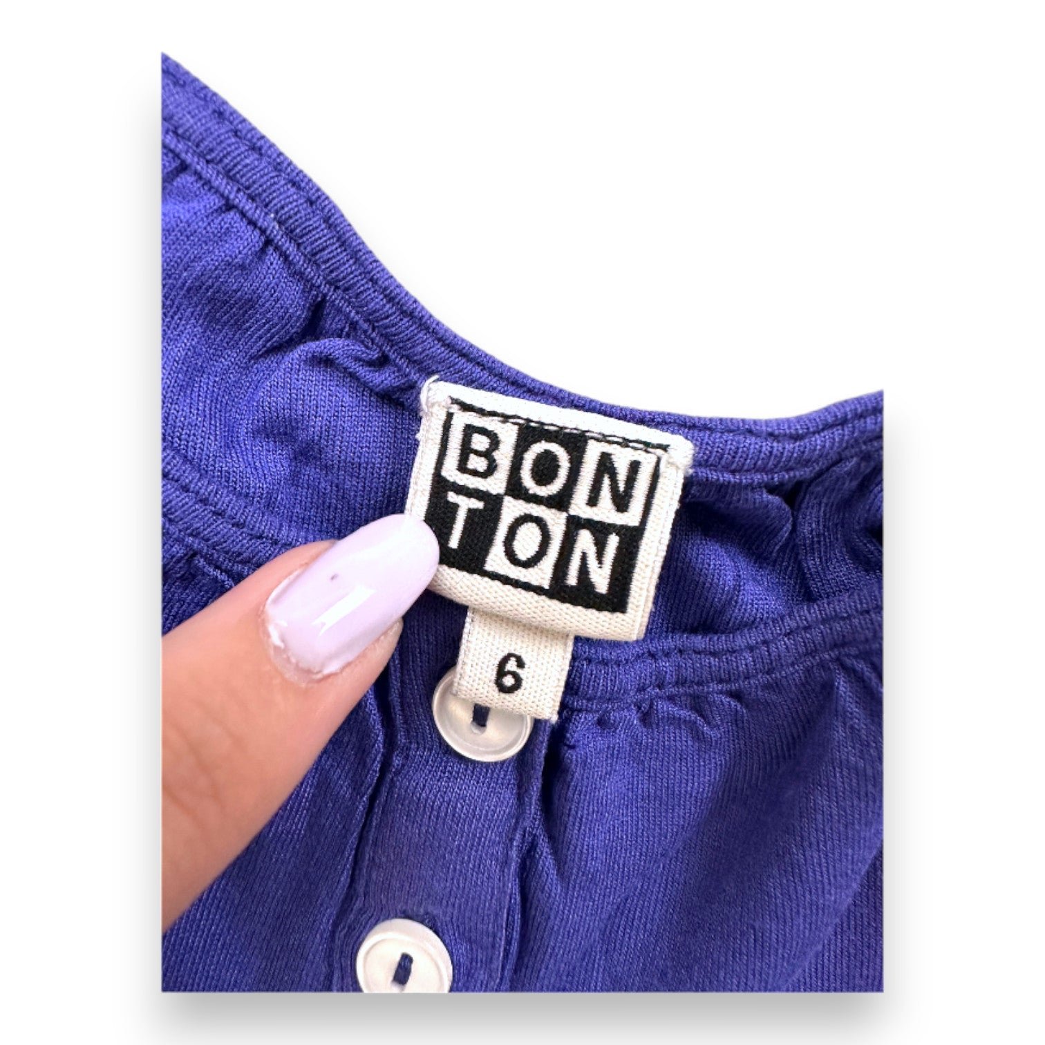 Purple Kids Dress - 6 years BONTON - Seconde Main Purple