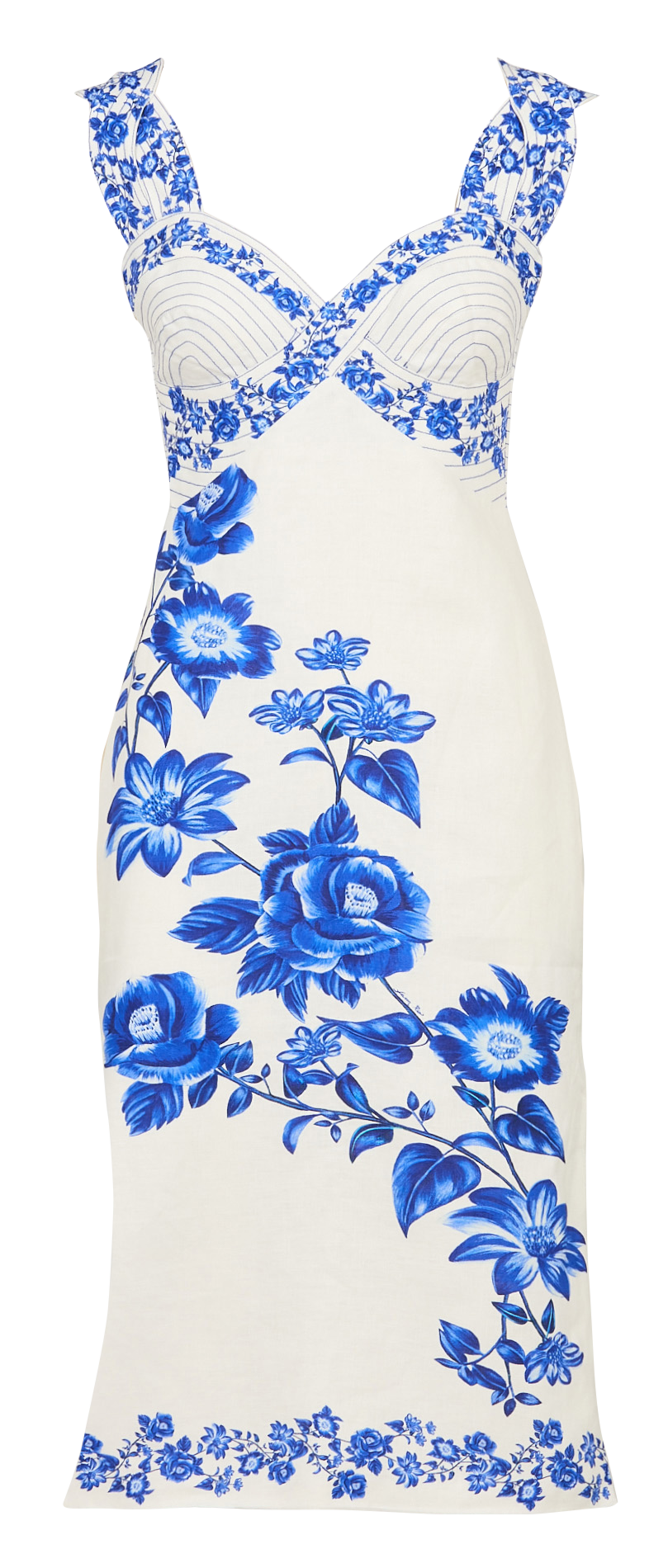 Long linen dress FARM RIO White