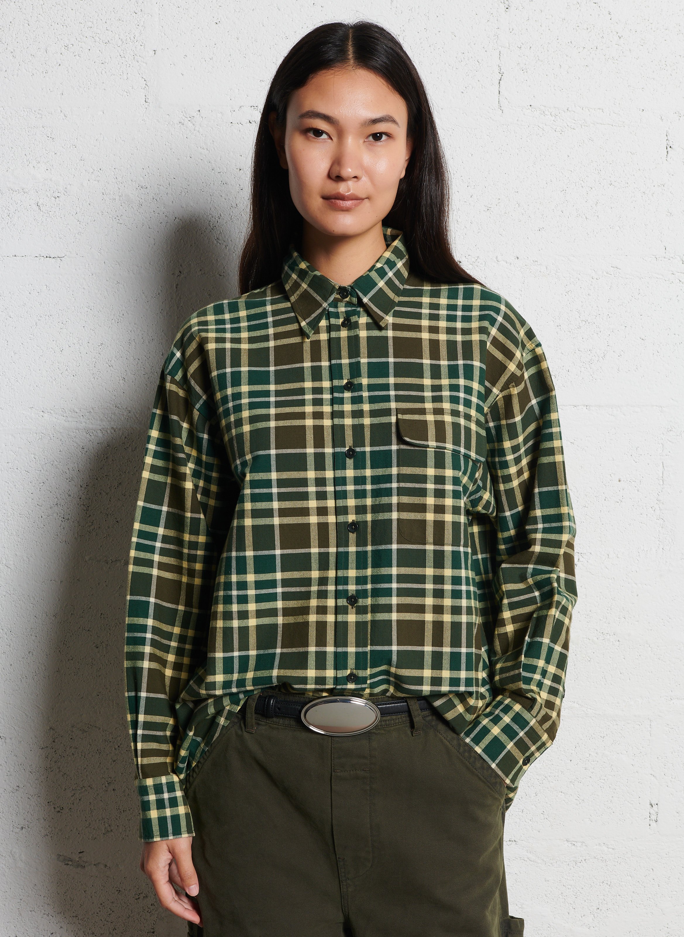 Chemise oversize en coton LAURENCE BRAS Vert