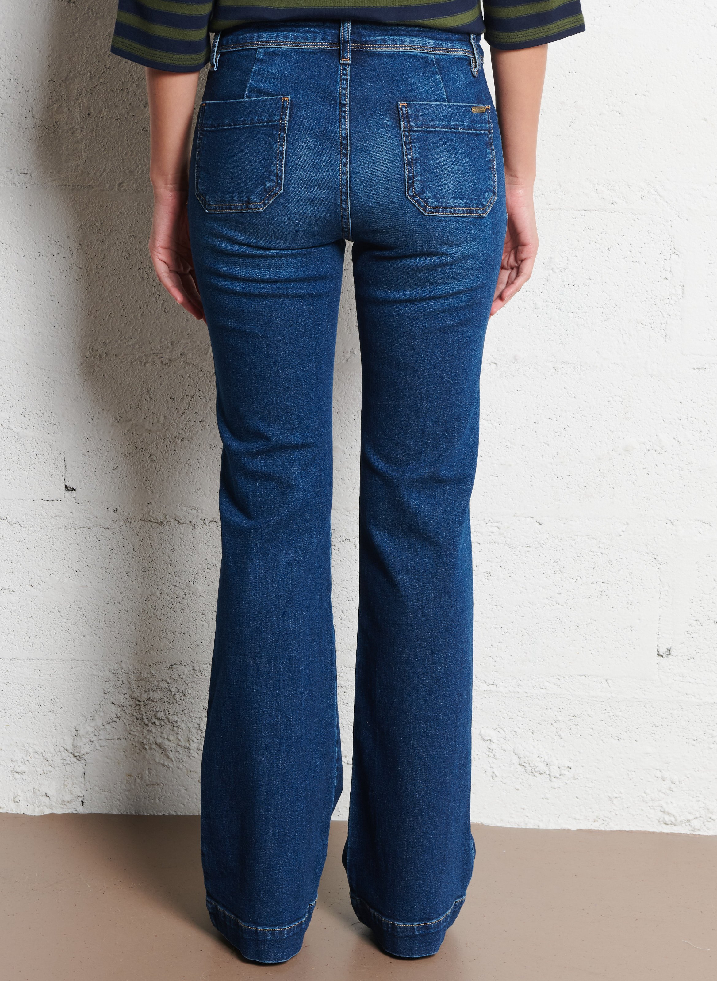 Bootcut-jeans | katoenblend ACQUAVERDE Blauw