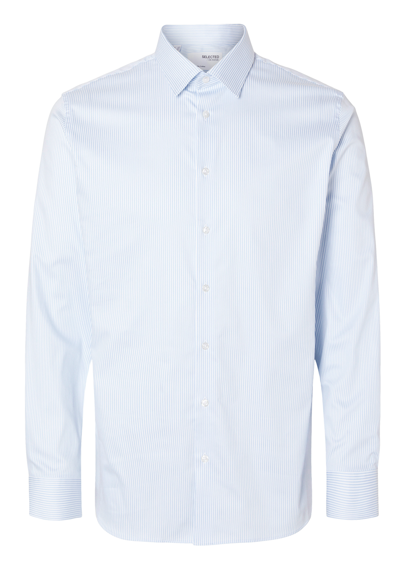 Chemise col classique en coton mélangé SELECTED Bleu