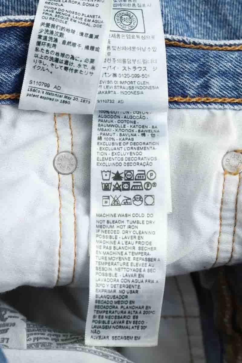 Cotton straight jeans LEVI'S - Seconde main Blue