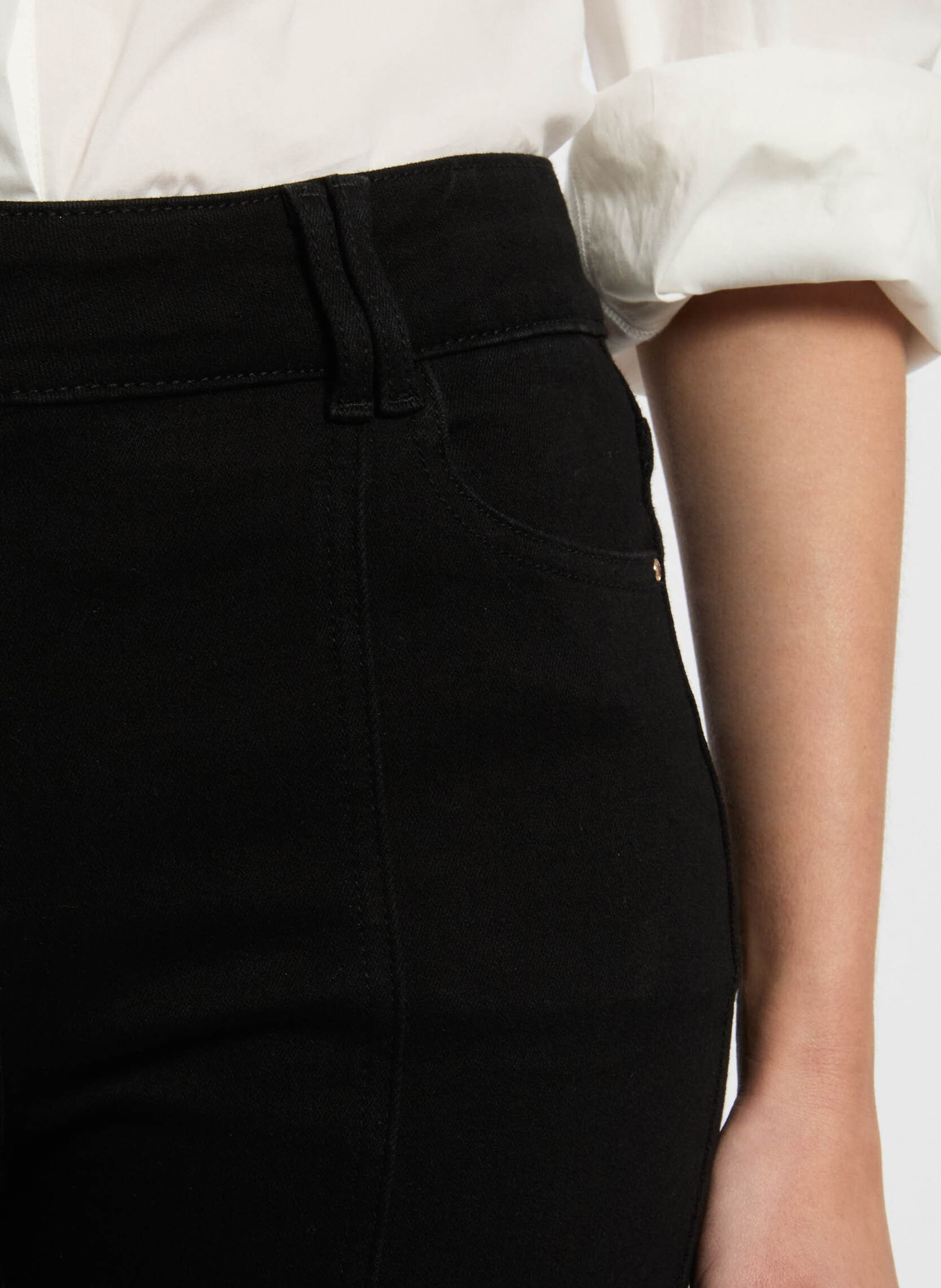 Jean boot-cut uni avec fentes  MORGAN Noir