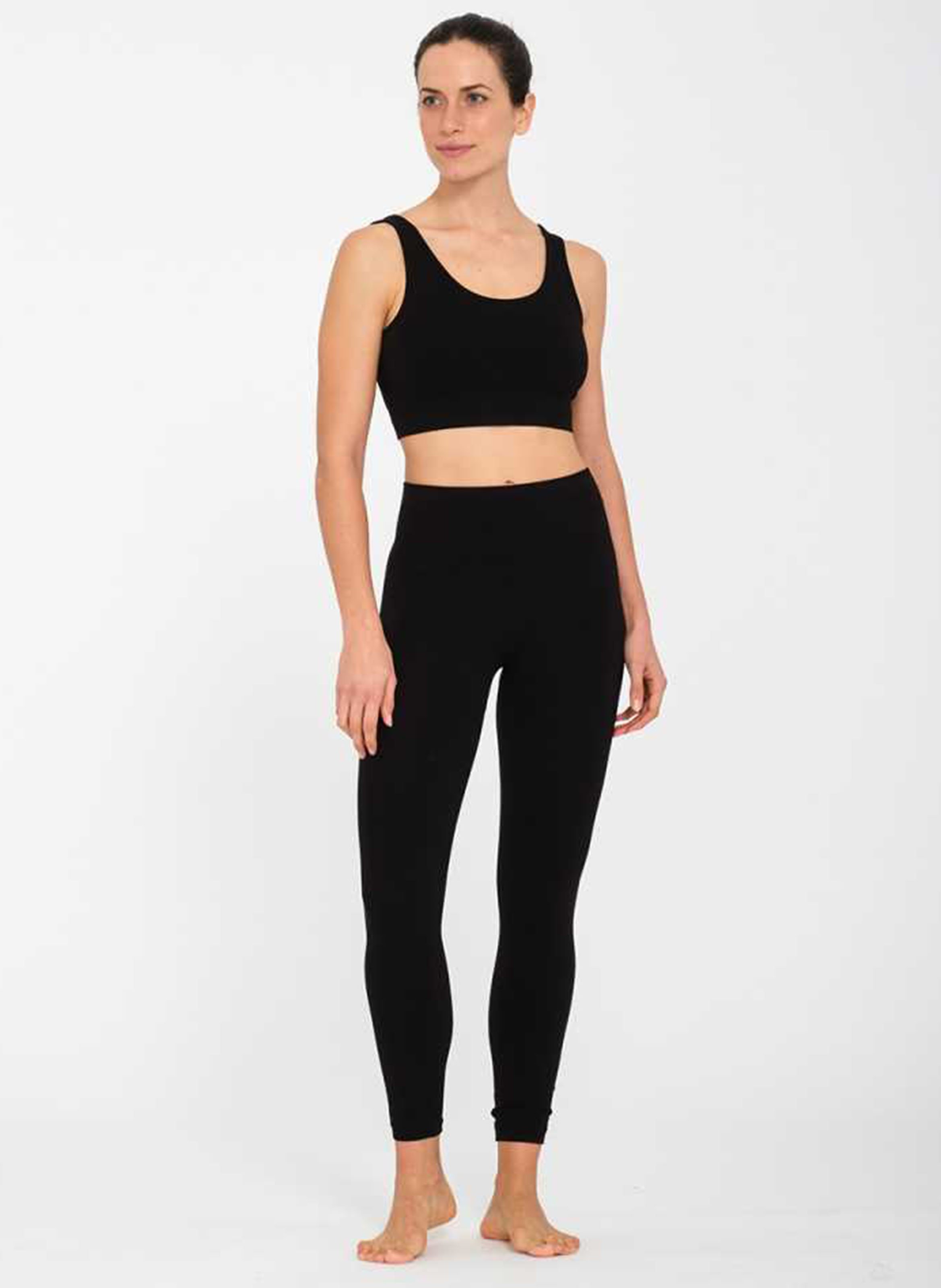 Brassière en fibres de bambou mélangé YOGA SEARCHER Noir