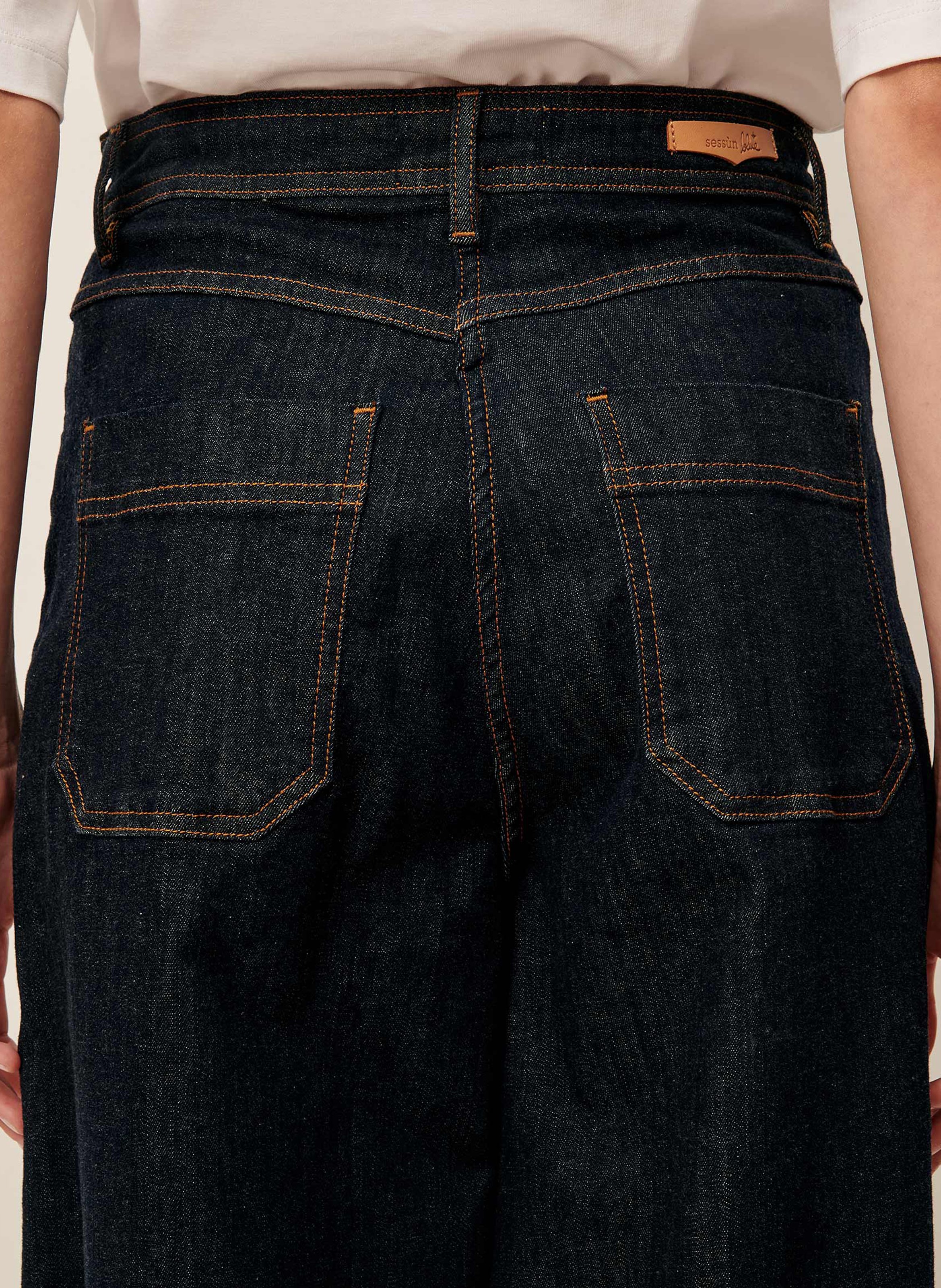 Cotton flared jeans SESSUN Blue