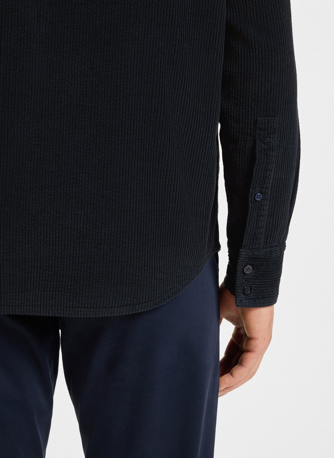 Chemise col classique manches contrastantes en coton BOSS Blue