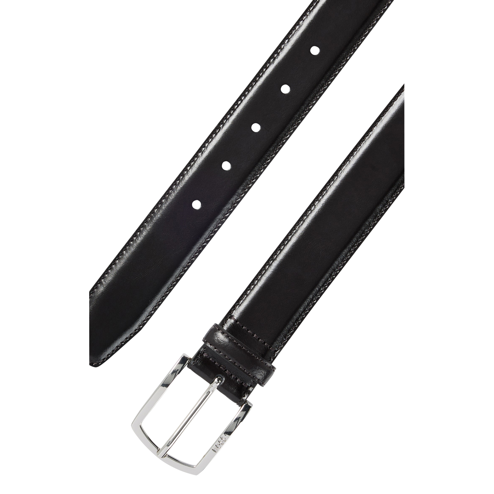 - Buckle closure. - Width: 3 cm.  BOSS Brown