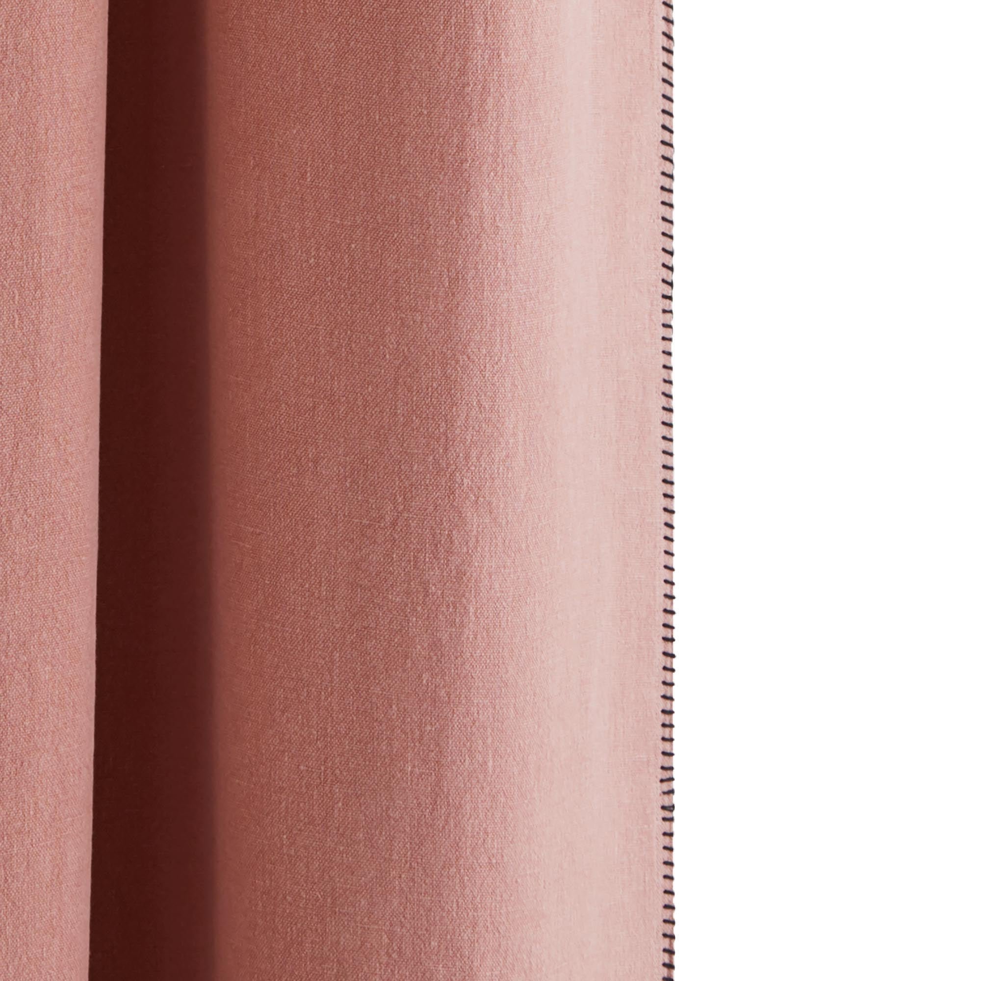 Curtain with black eyelets MADURA Orange