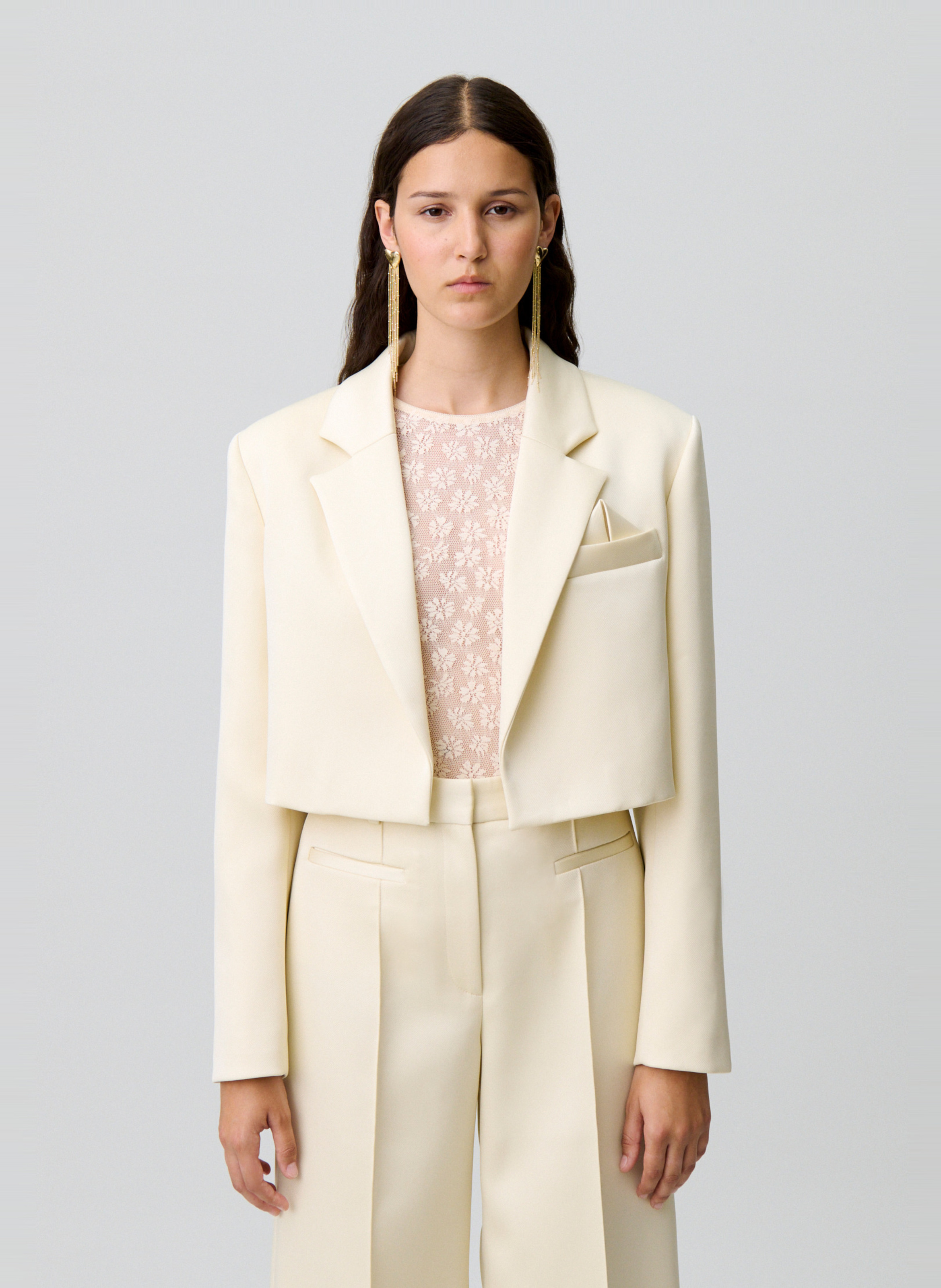 Veste col tailleur CLAUDIE PIERLOT Blanc