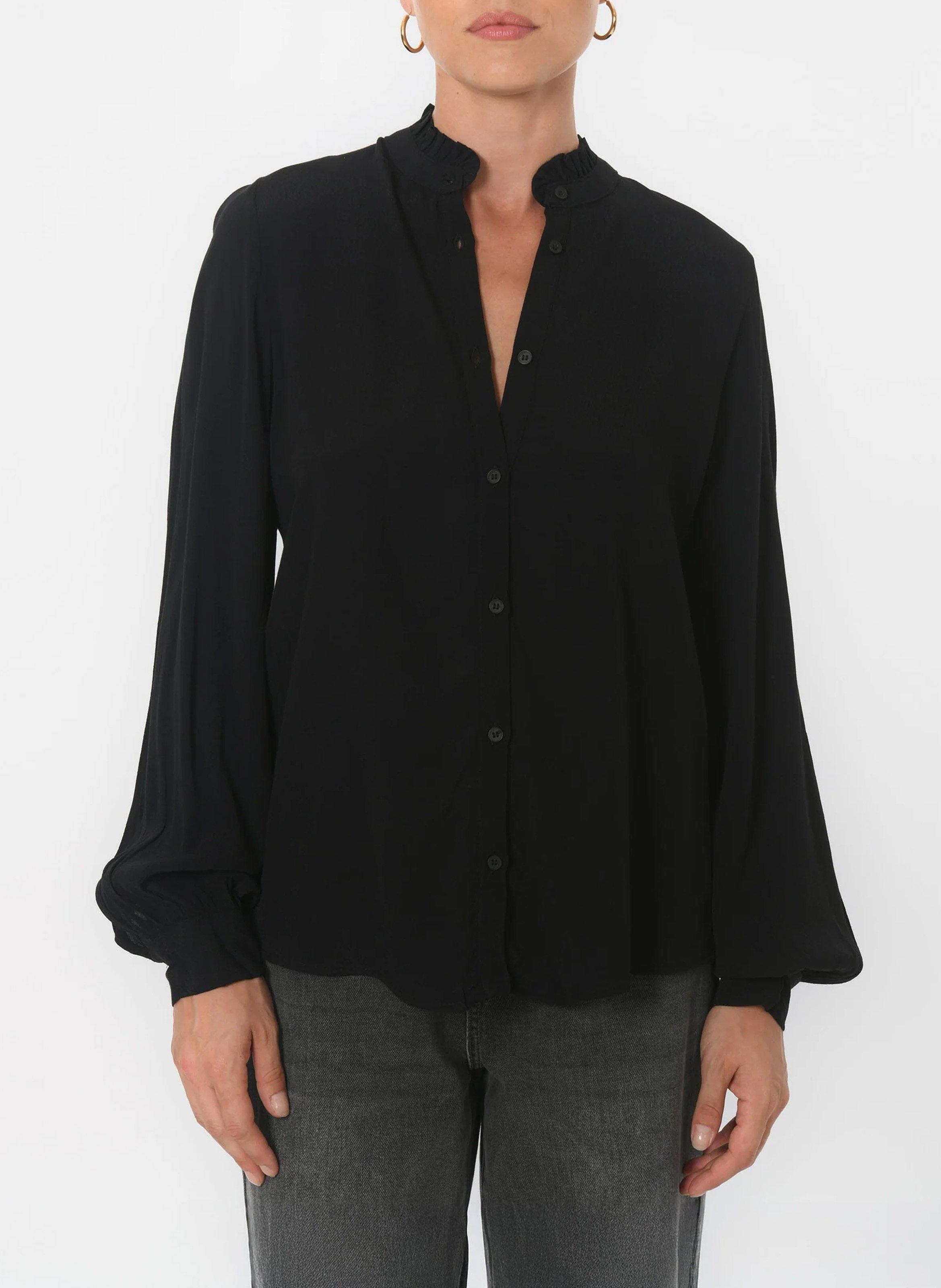 Blouse met strikkraag KOOKAI Zwart