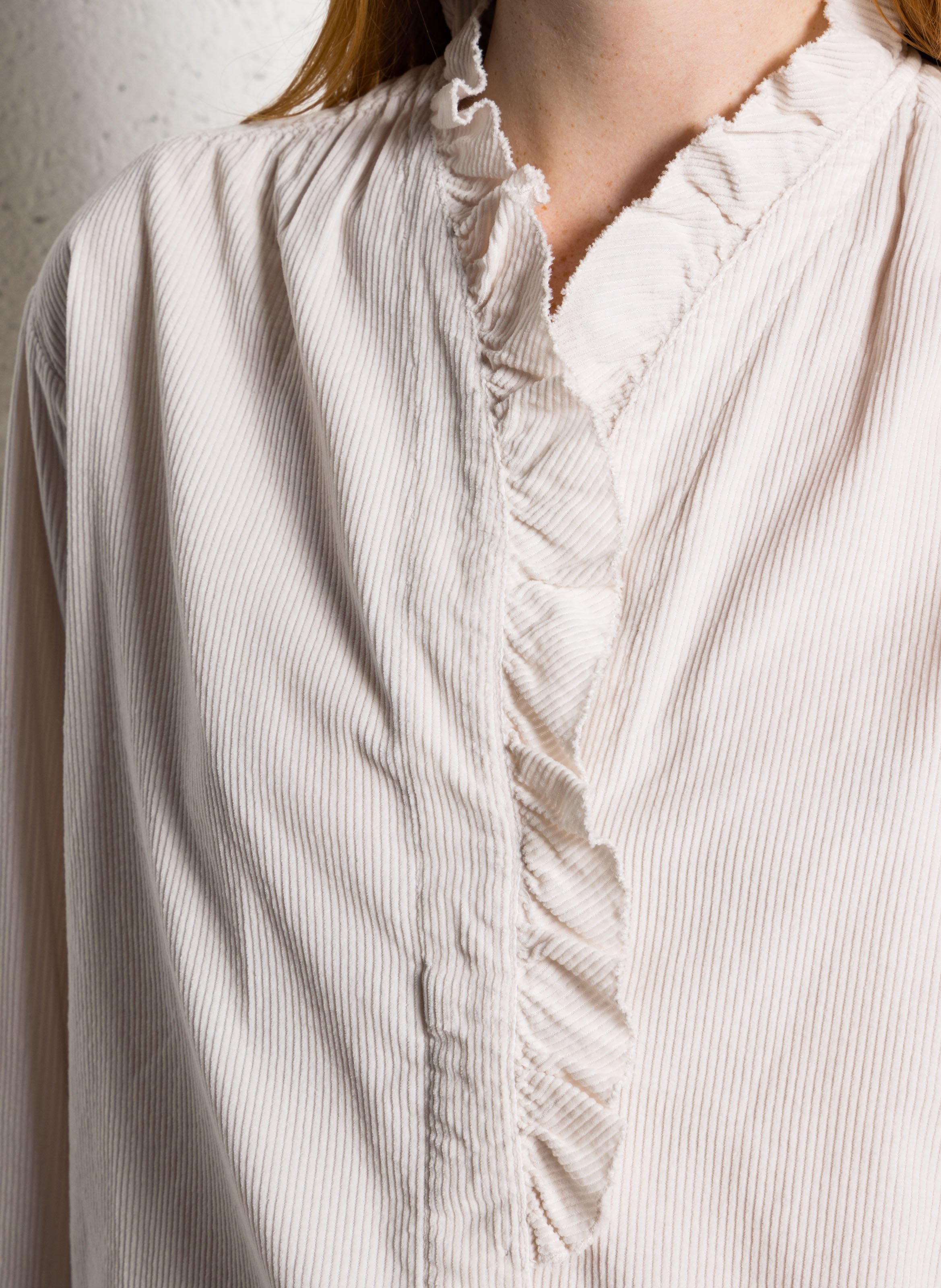Chemise droite en coton HARTFORD Beige
