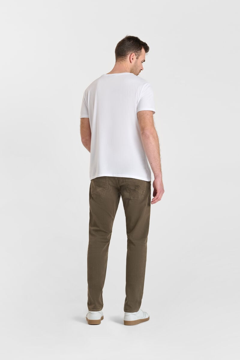 Slim stretch jeans, length 34 LE TEMPS DES CERISES Khaki