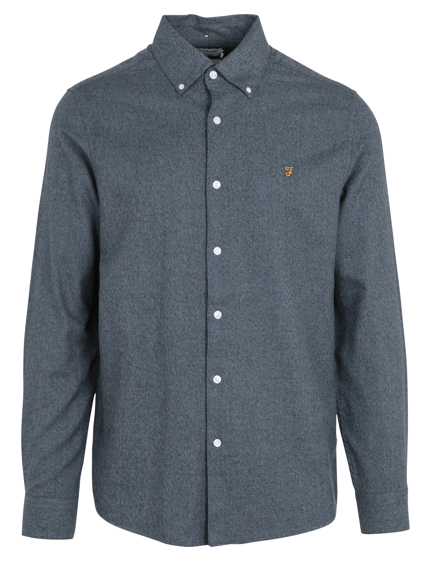 Chemise droite col classique en coton bio FARAH Bleu