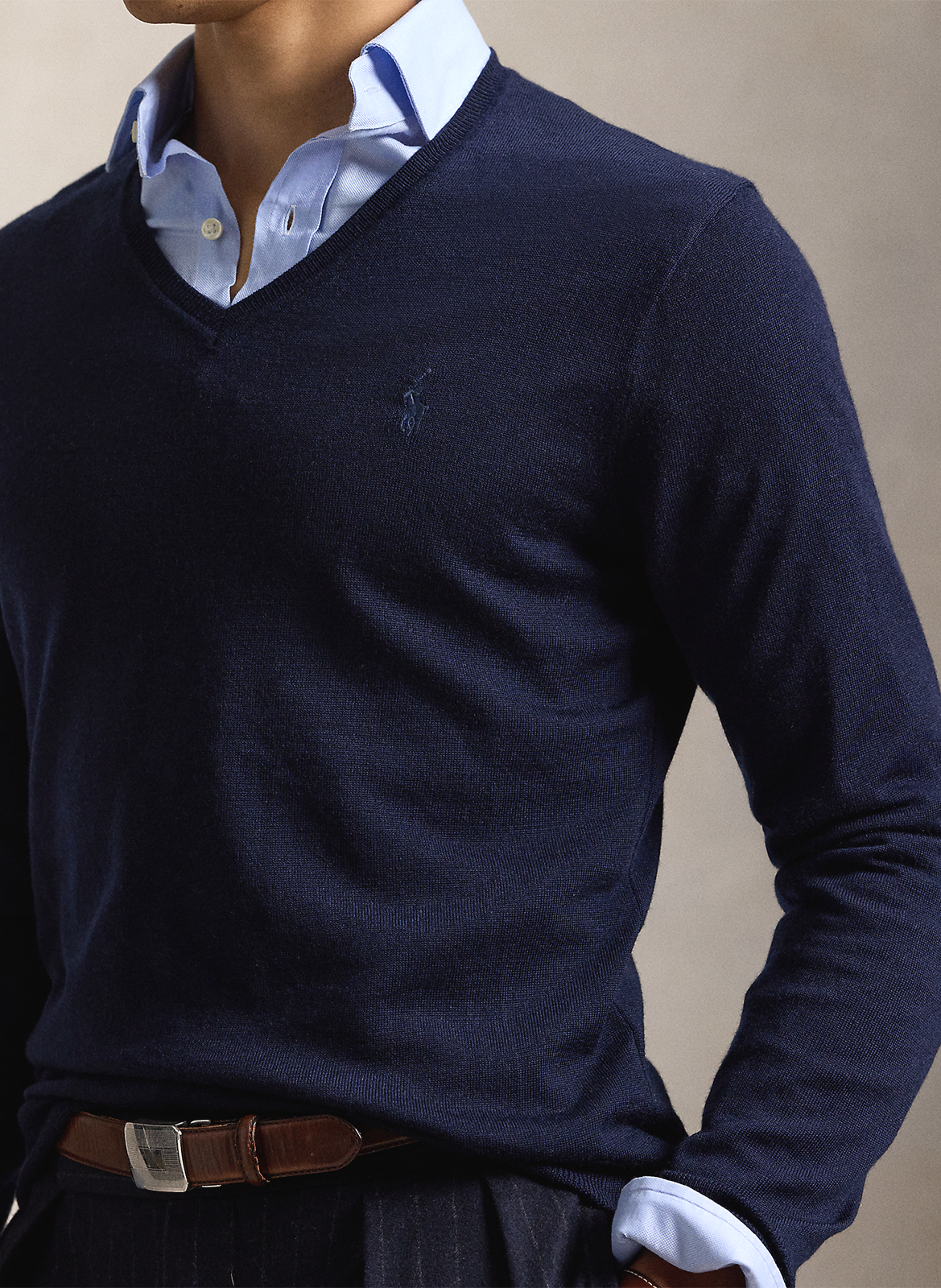 Blossom V-neck wool sweater POLO RALPH LAUREN Blue