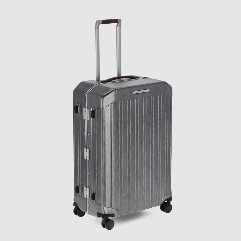 Medium 4-wheel trolley suitcase with TSA lock PIQUADRO Black