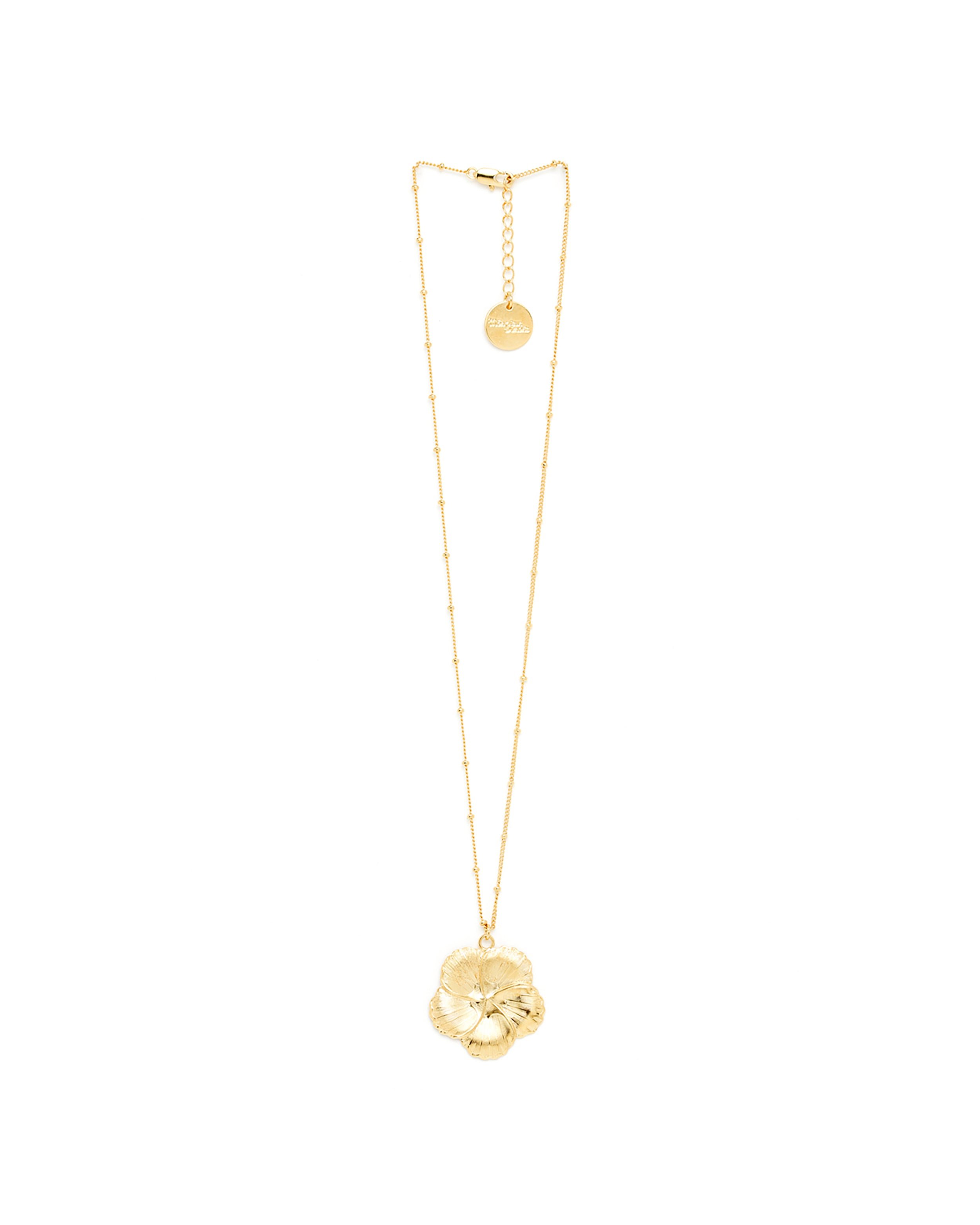 THÉIA - silver-plated flower necklace Golden