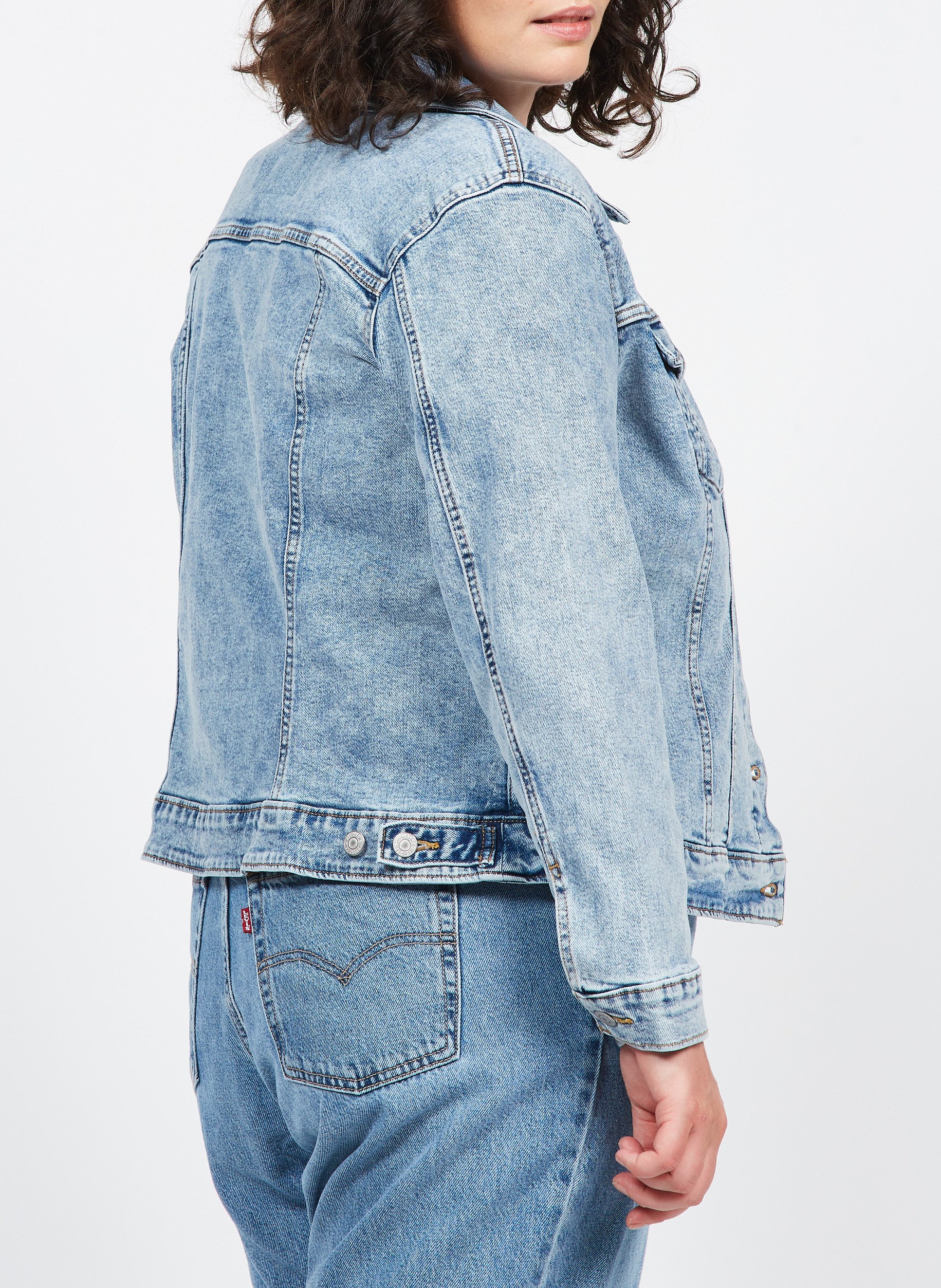 Veste en jean délavé LEVI&#039;S Jean Délavé