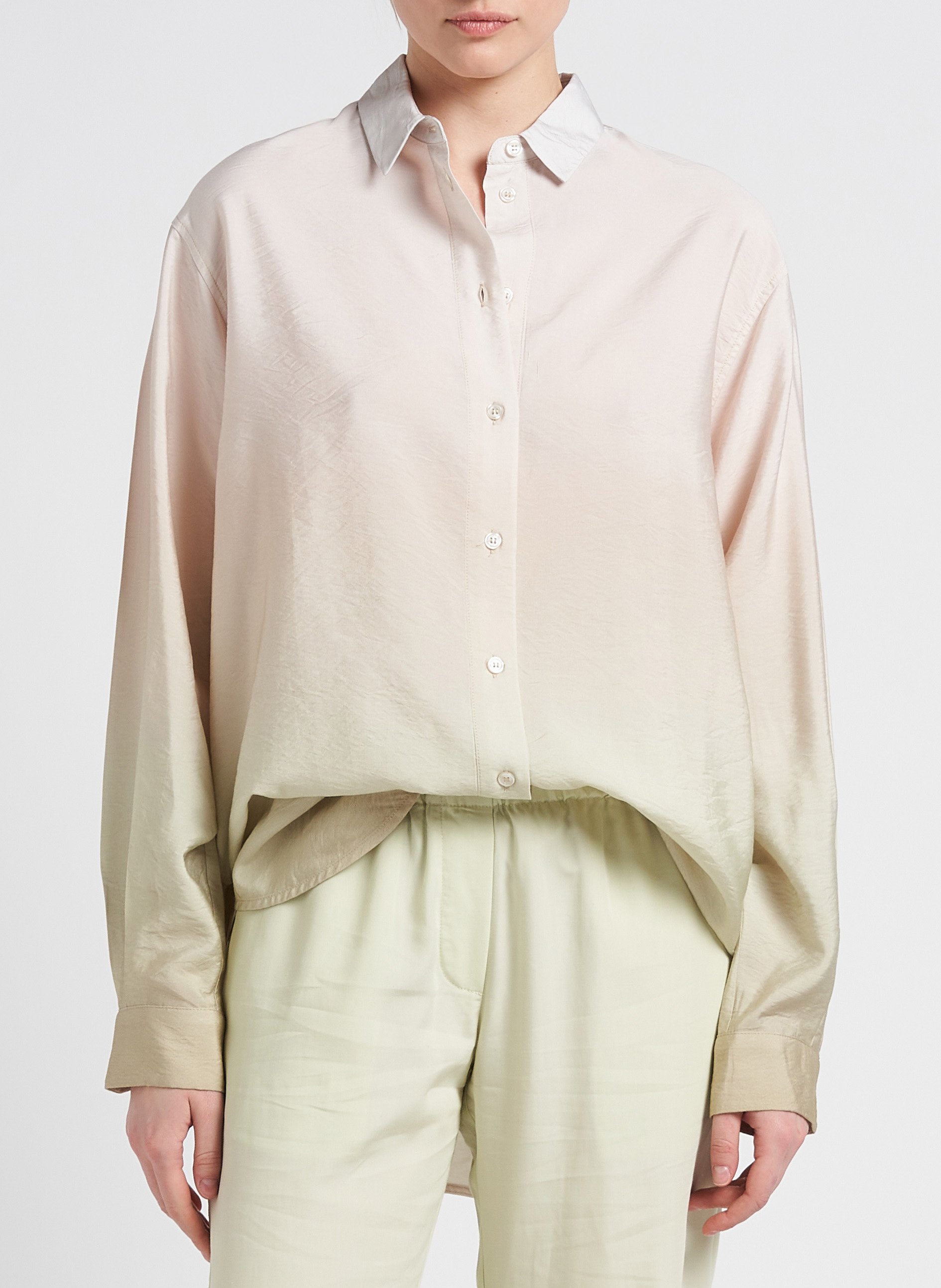 Chemise col classique imprimé tie and dye SAMSOE SAMSOE Beige