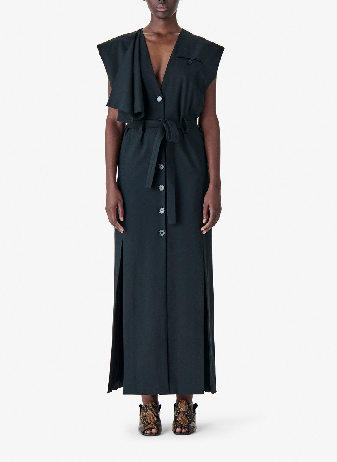 Robe longue col ajustable IRO Noir