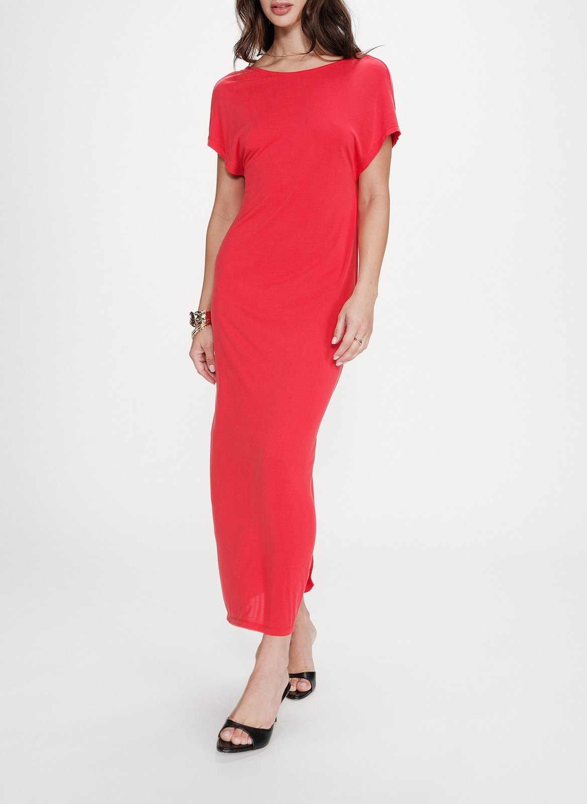 Robe longue col rond GRACE ET MILA